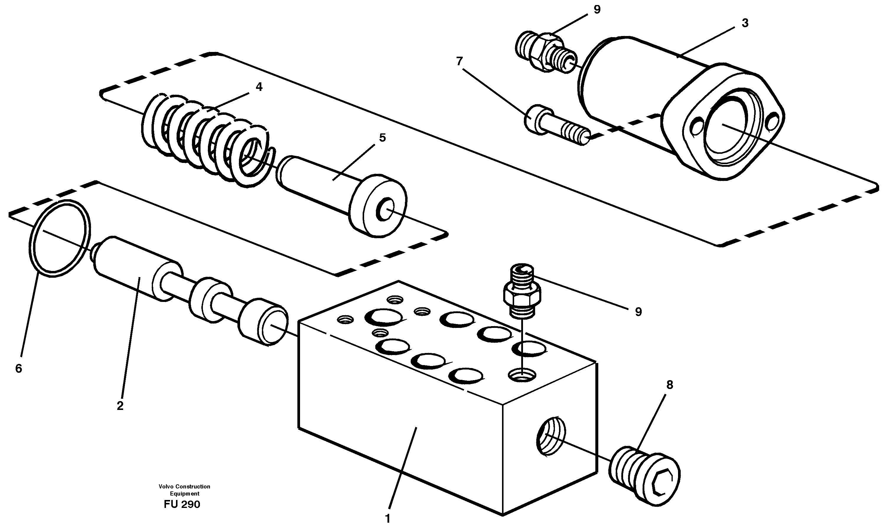 Схема запчастей Volvo EC390 - 14359 Float position valve EC390 SER NO 1001-