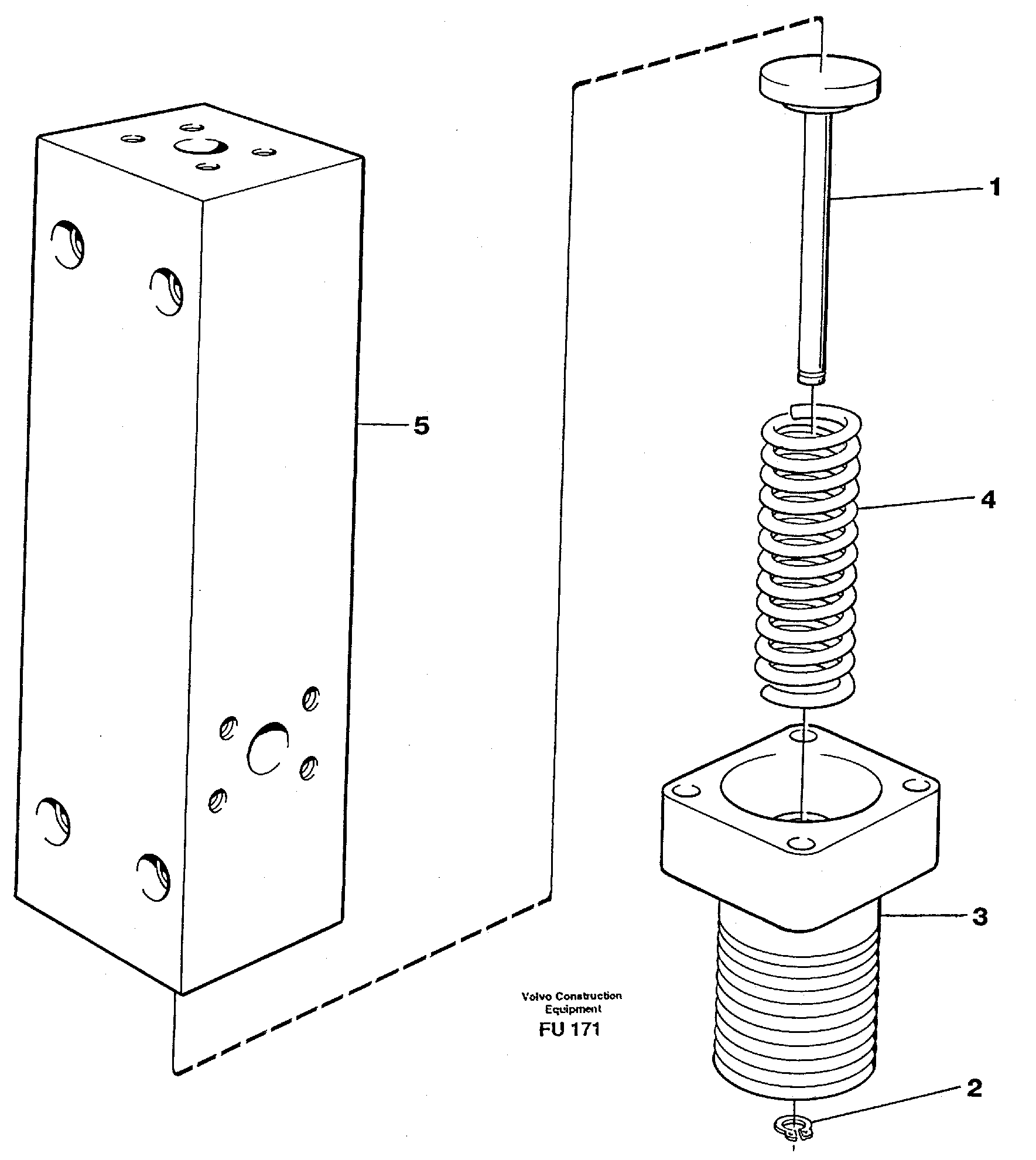 Схема запчастей Volvo EC390 - 27558 Shunt valve EC390 SER NO 1001-