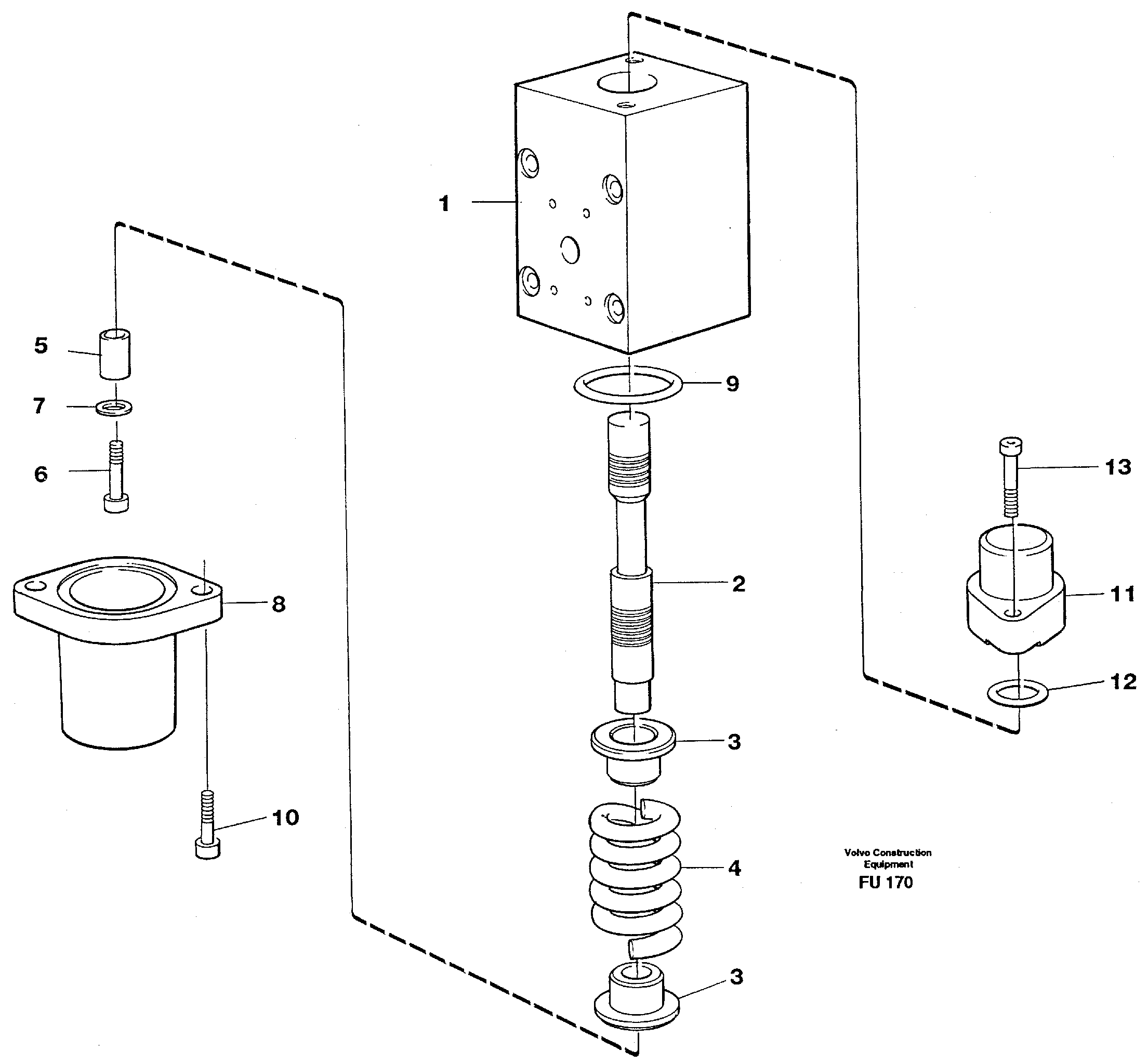 Схема запчастей Volvo EC390 - 62492 Connection valve dipper arm EC390 SER NO 1001-