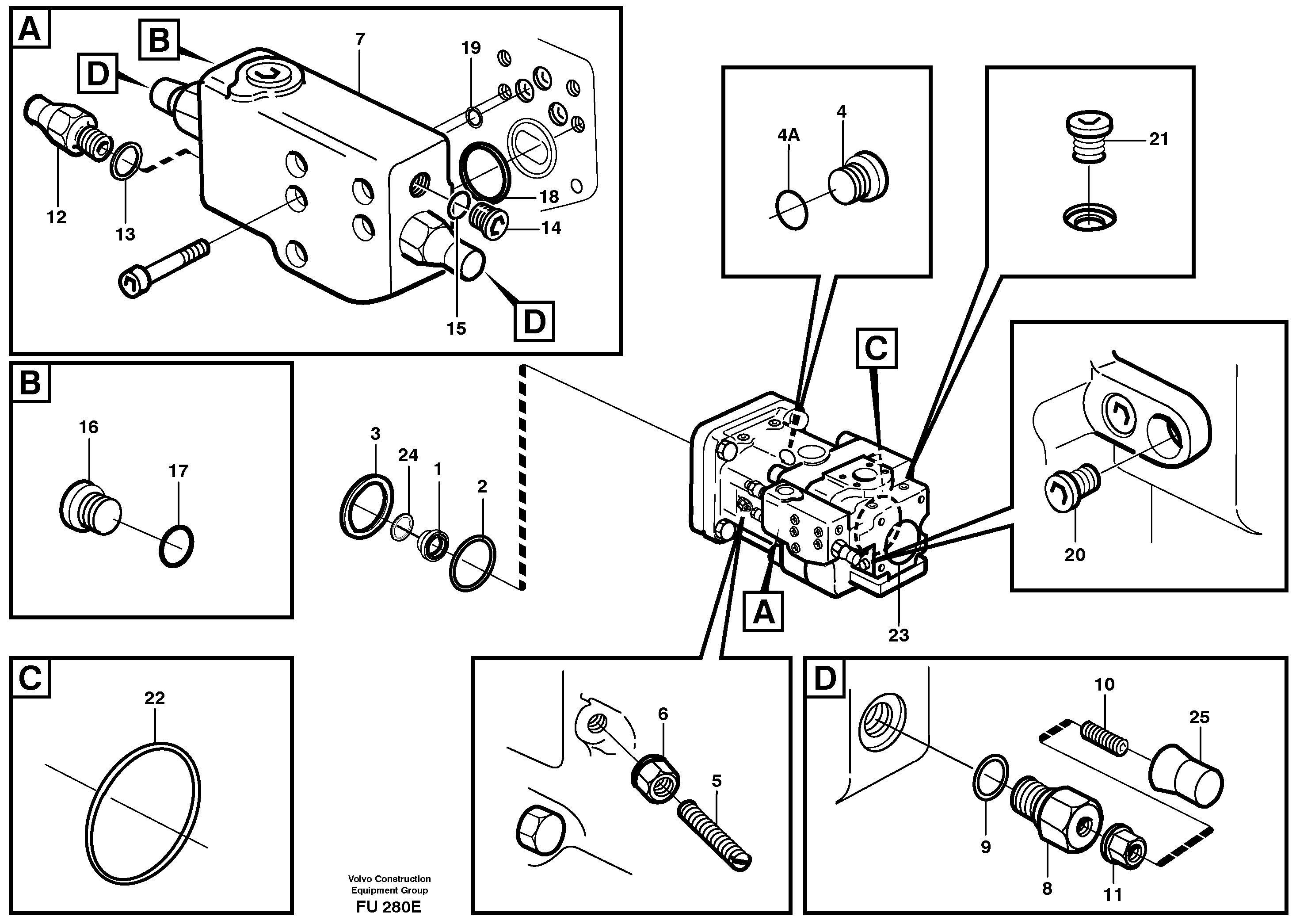 Схема запчастей Volvo EC390 - 62334 Гидронасос (основной насос) EC390 SER NO 1001-