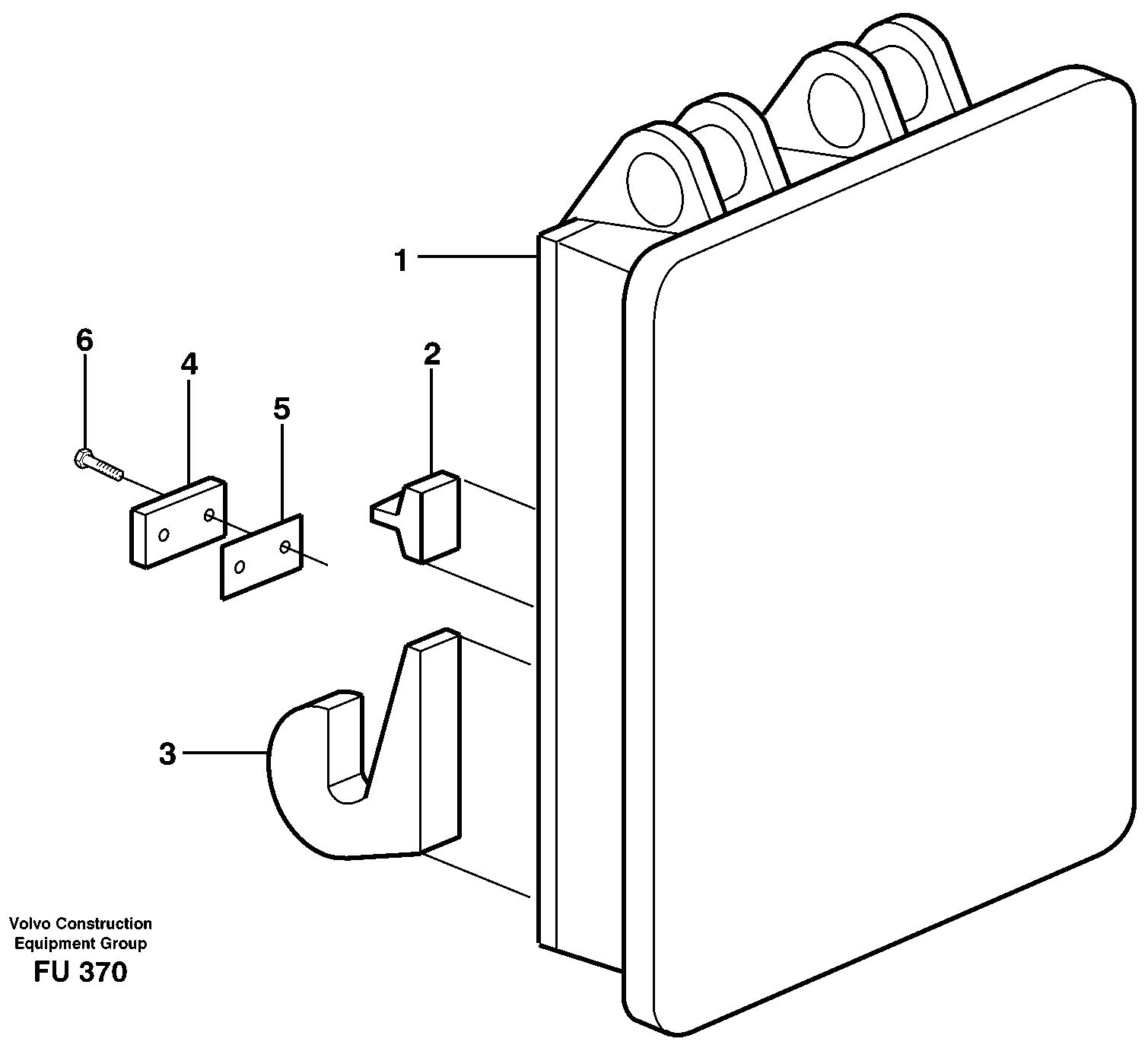 Схема запчастей Volvo EC390 - 11724 Hammer plate EC390 SER NO 1001-