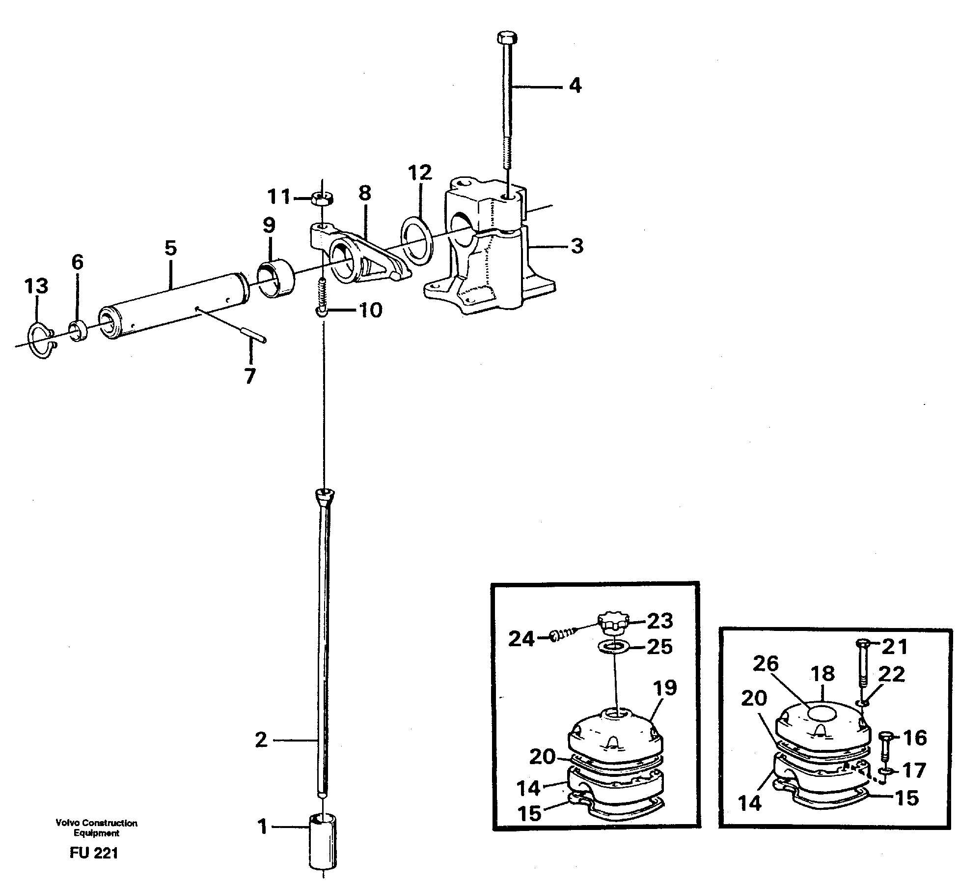 Схема запчастей Volvo EC390 - 26424 Valve mechanism EC390 SER NO 1001-