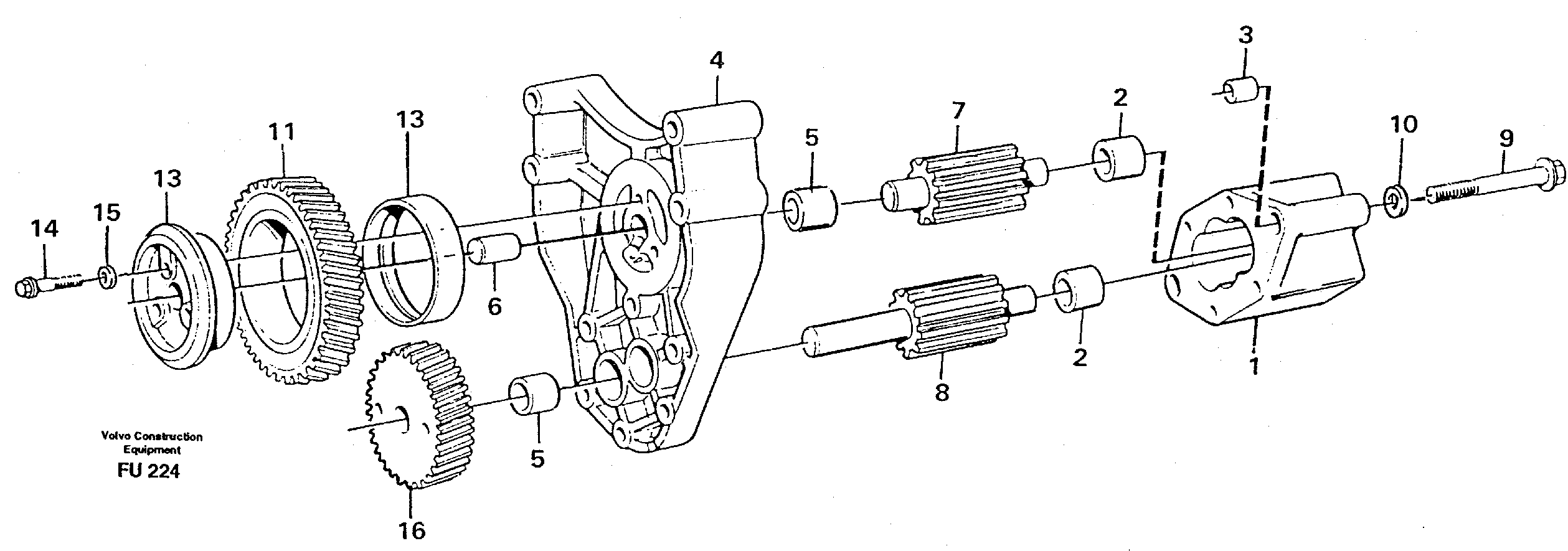 Схема запчастей Volvo EC390 - 99826 Насос масляный EC390 SER NO 1001-