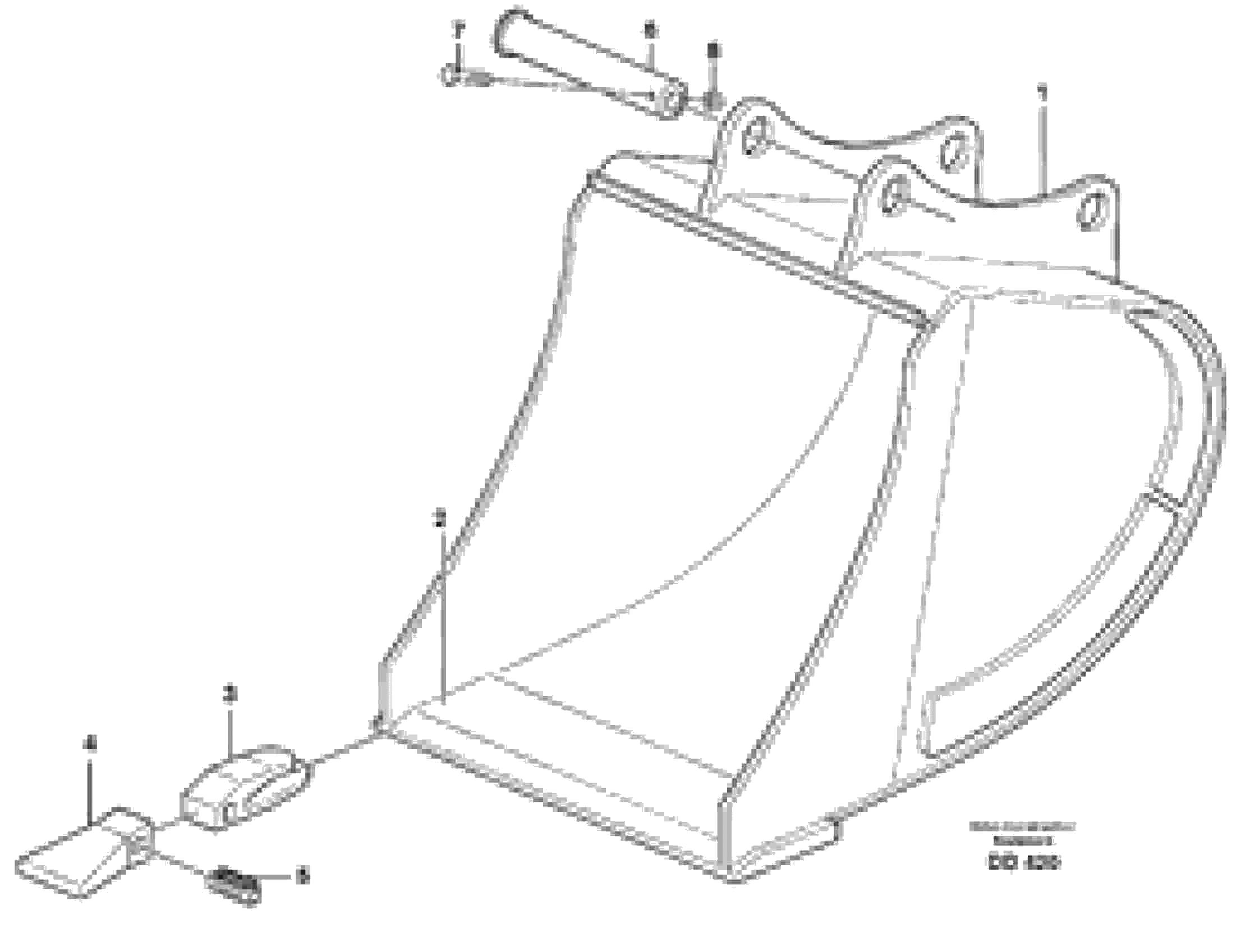 Схема запчастей Volvo EC650 - 28658 Buckets, direct fitting, Esco Super V ATTACHMENTS ATTACHMENTS BUCKETS