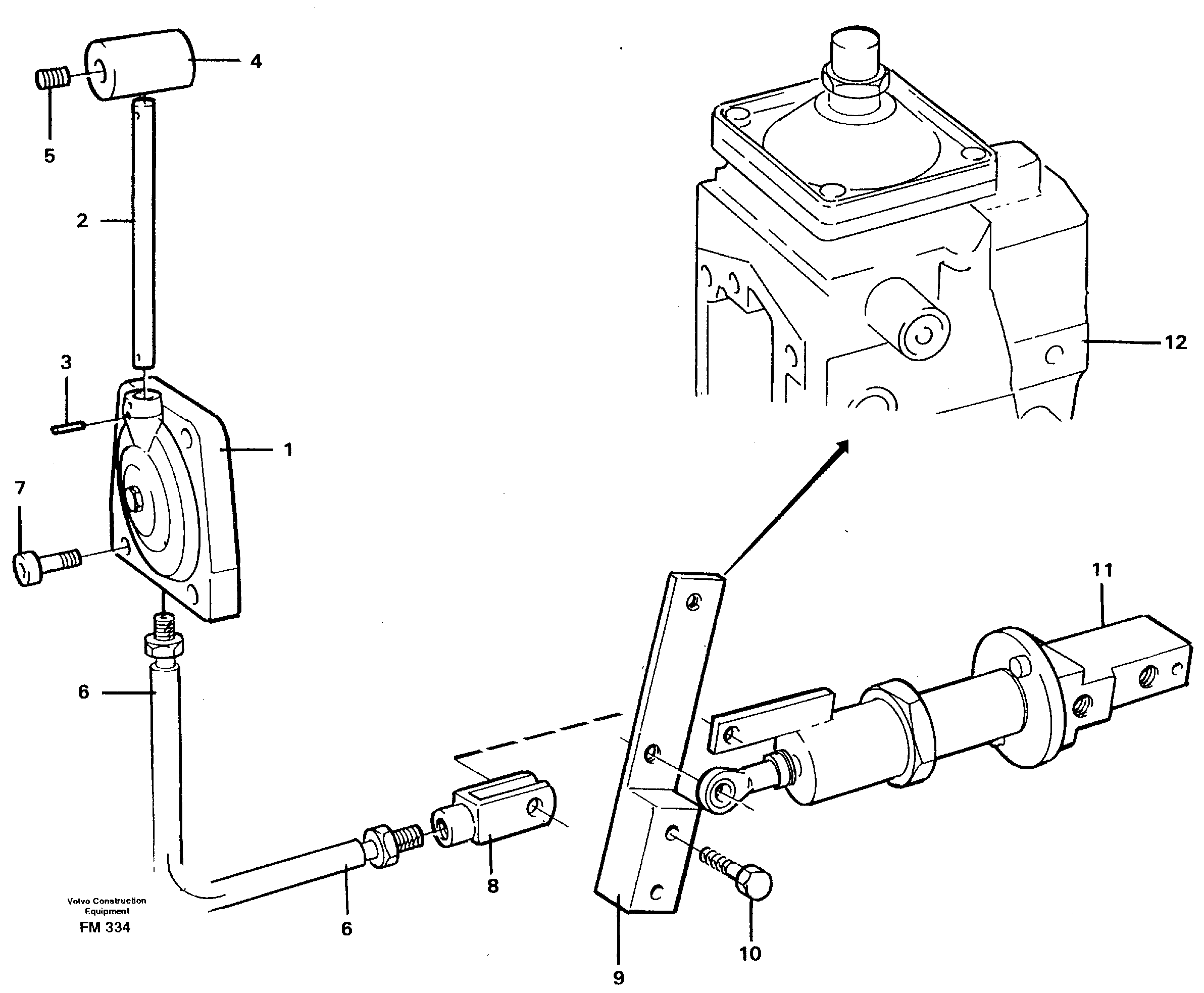 Схема запчастей Volvo EC650 - 35160 Throttle control EC650 ?KERMAN ?KERMAN EC650 SER NO - 538