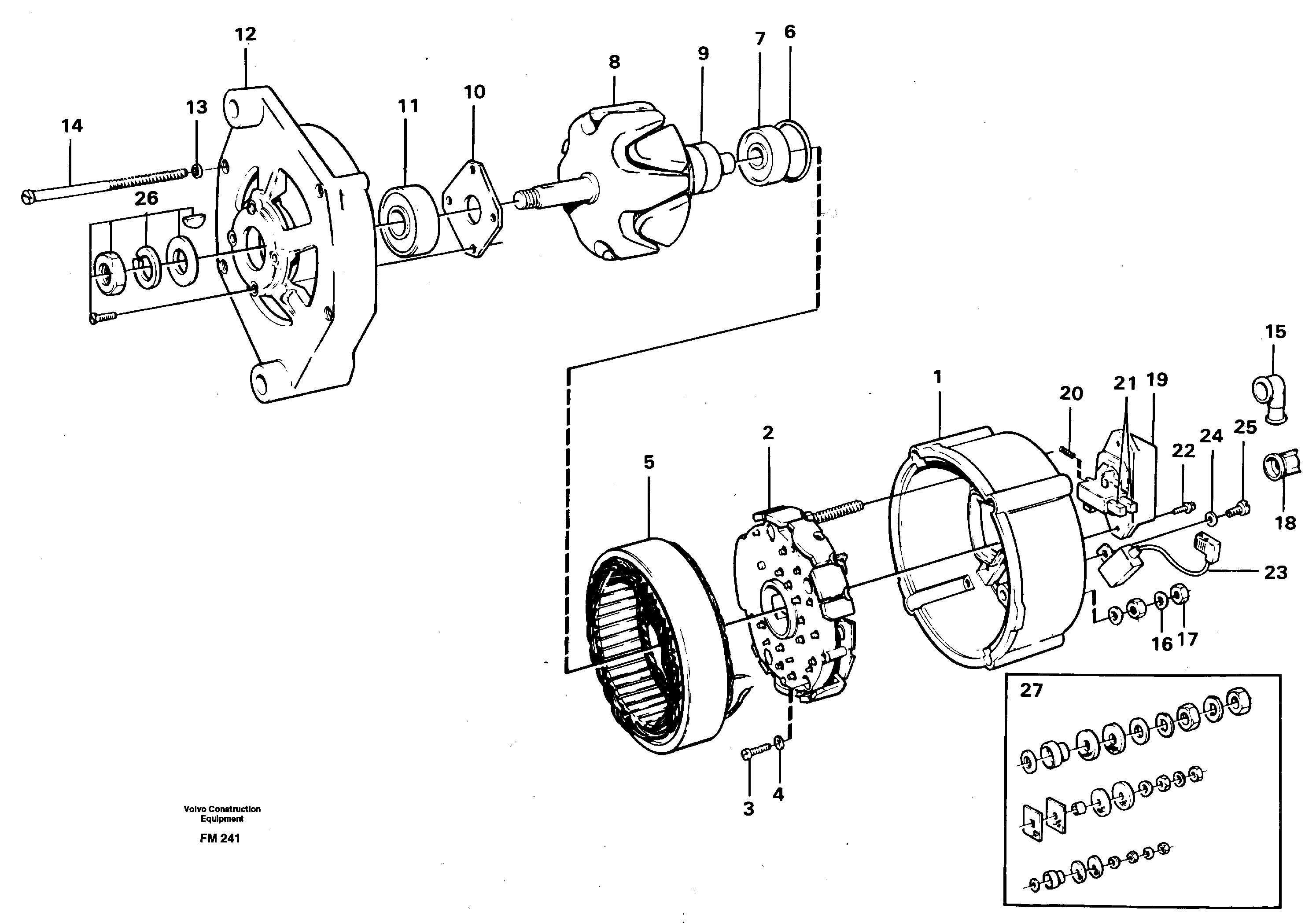 Схема запчастей Volvo EC650 - 26147 Alternator EC650 ?KERMAN ?KERMAN EC650 SER NO - 538