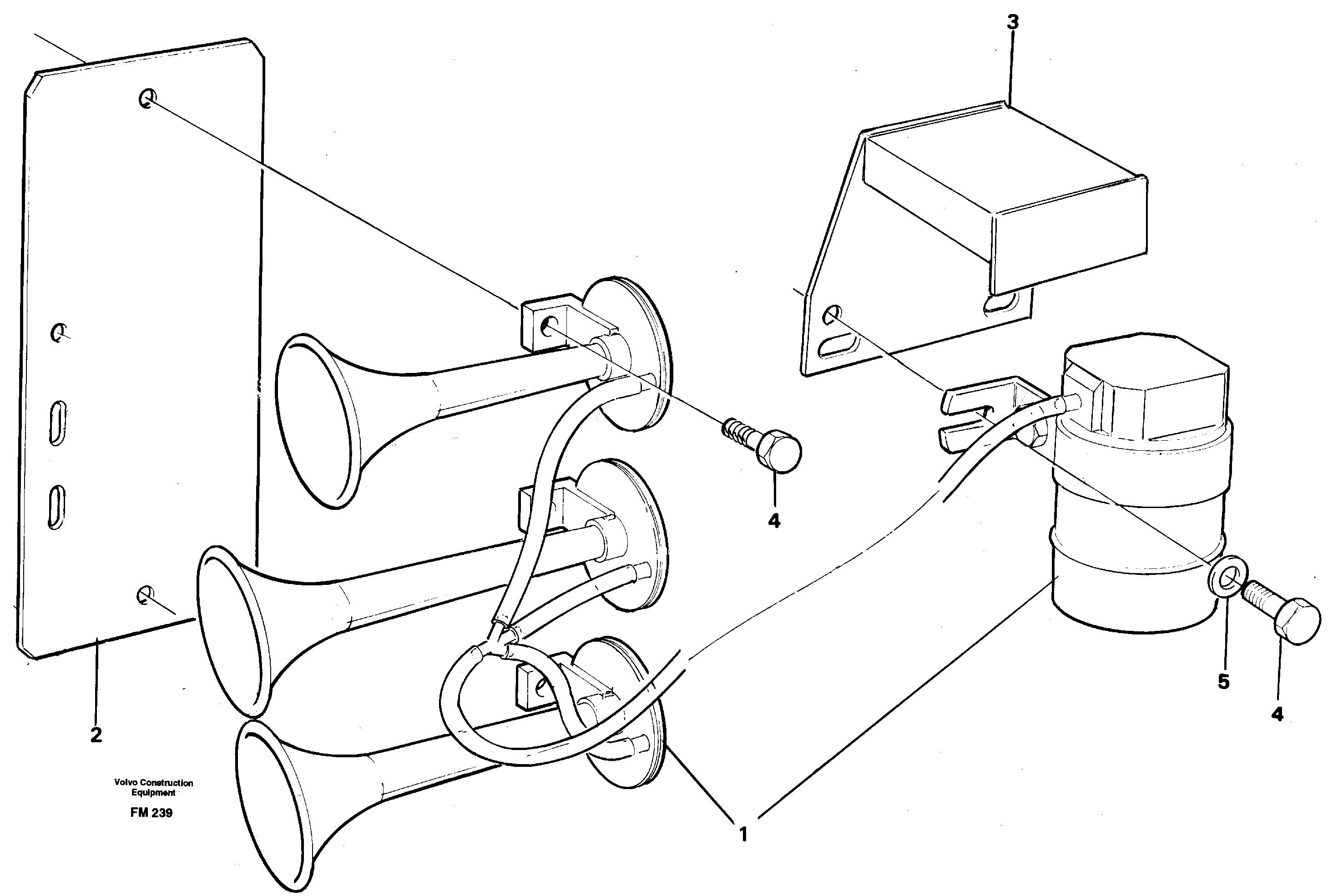 Схема запчастей Volvo EC650 - 26152 Compressor horn EC650 ?KERMAN ?KERMAN EC650 SER NO - 538