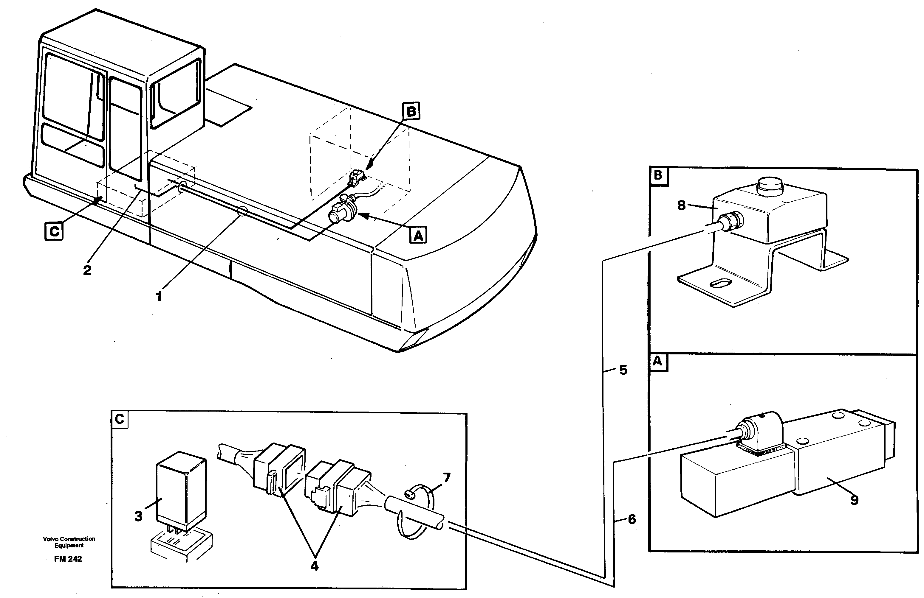 Схема запчастей Volvo EC650 - 35164 Electric installation, overfilling protection EC650 ?KERMAN ?KERMAN EC650 SER NO - 538