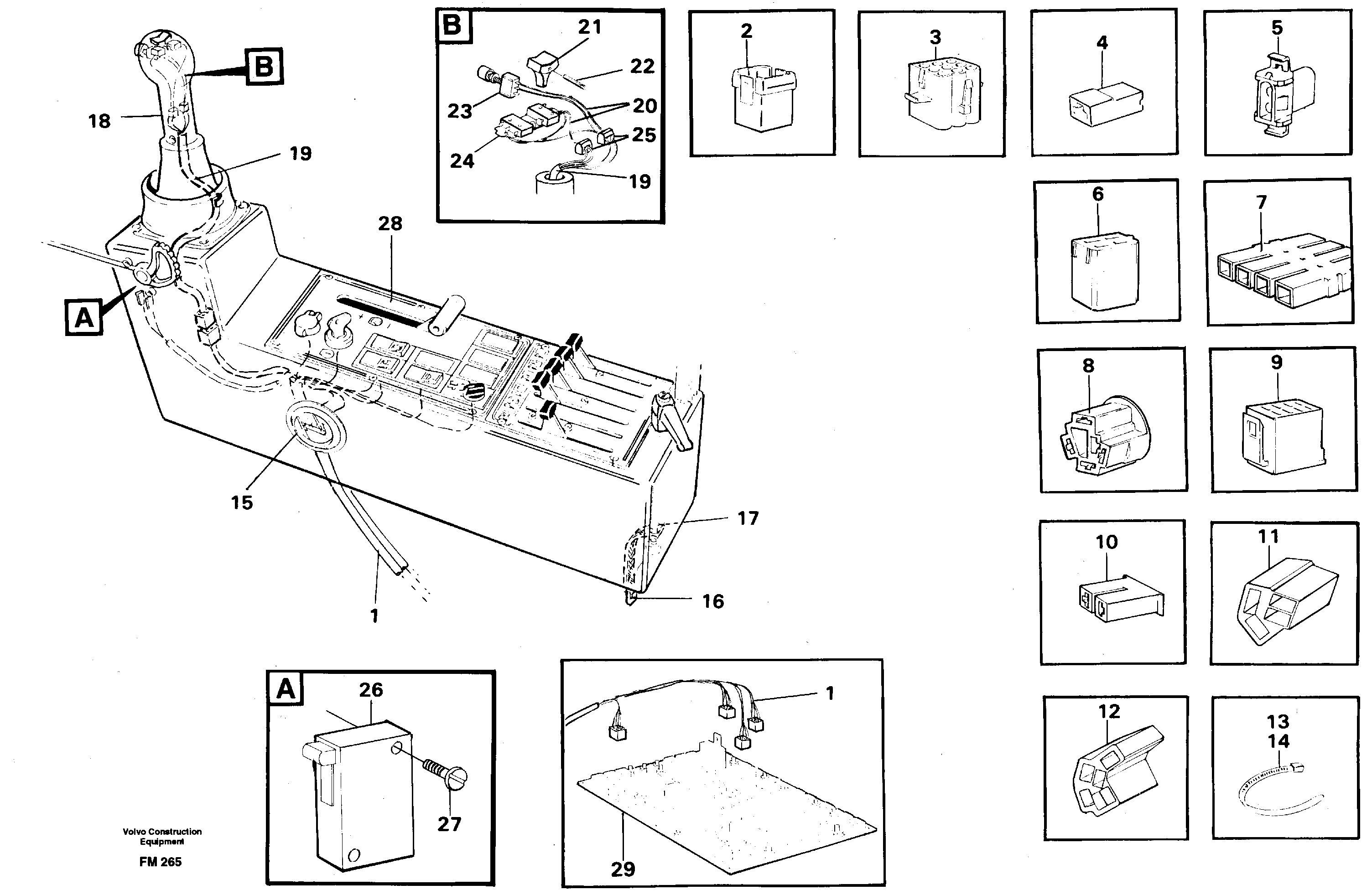 Схема запчастей Volvo EC650 - 50418 Cable harness, Side panel, Lh EC650 ?KERMAN ?KERMAN EC650 SER NO - 538