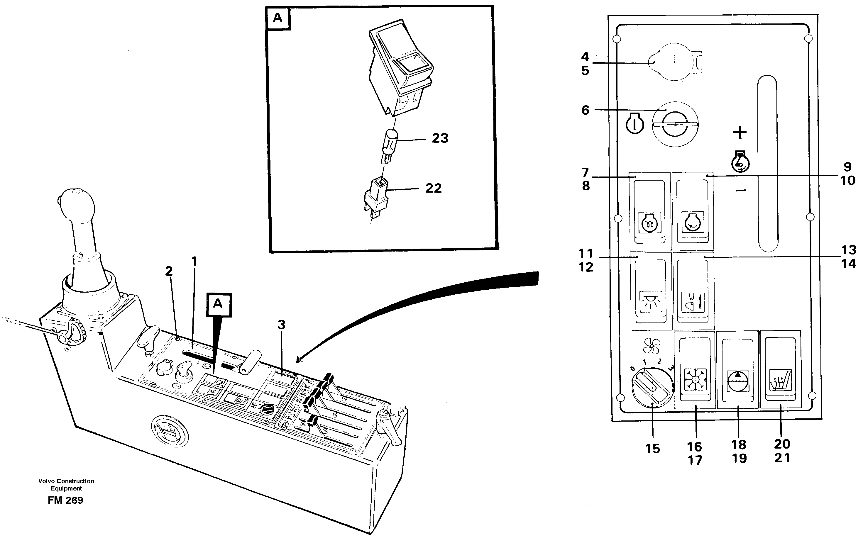 Схема запчастей Volvo EC650 - 104808 Engine control panel EC650 ?KERMAN ?KERMAN EC650 SER NO - 538