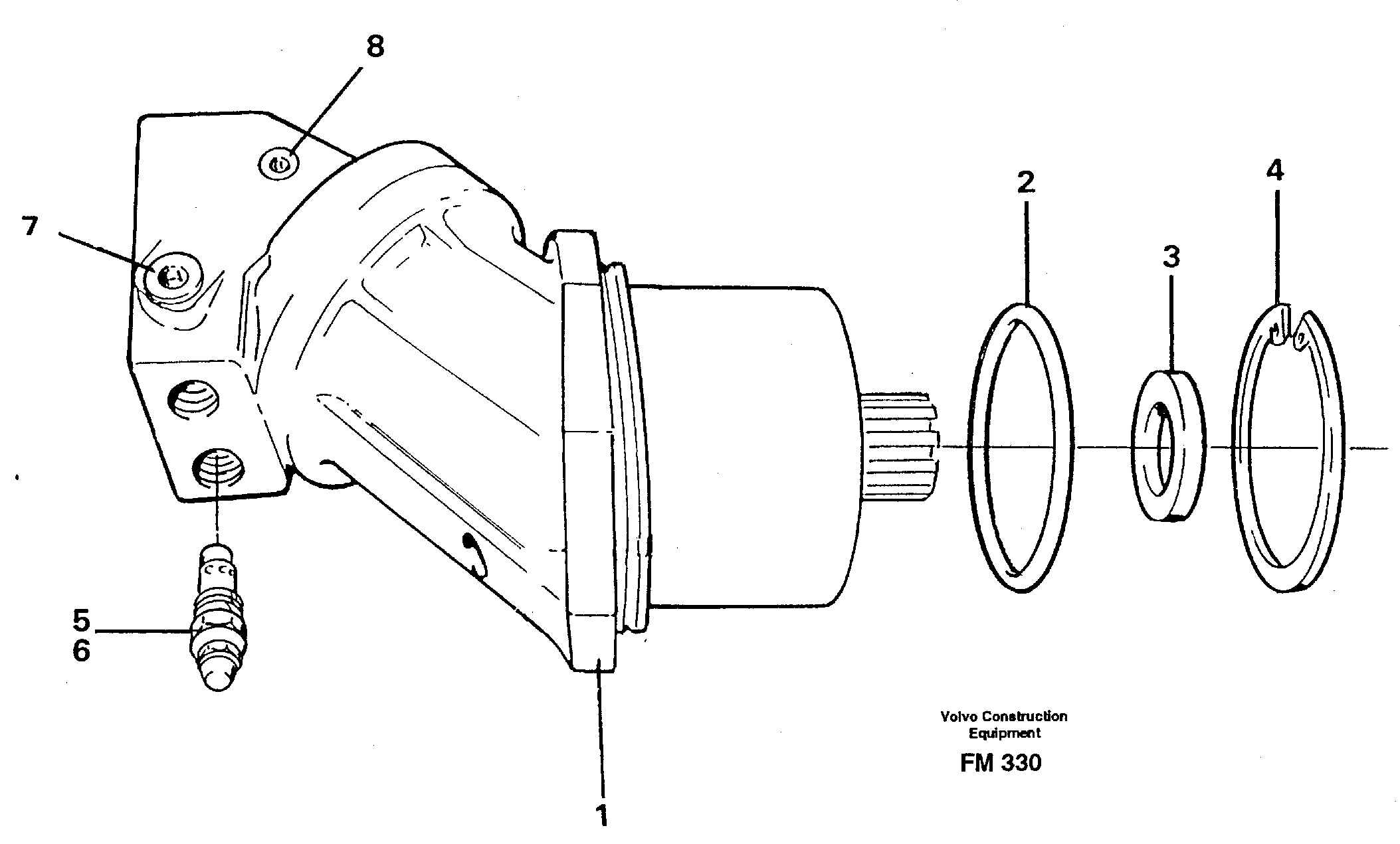 Схема запчастей Volvo EC650 - 33706 Hydraulic motor, travel EC650 ?KERMAN ?KERMAN EC650 SER NO - 538