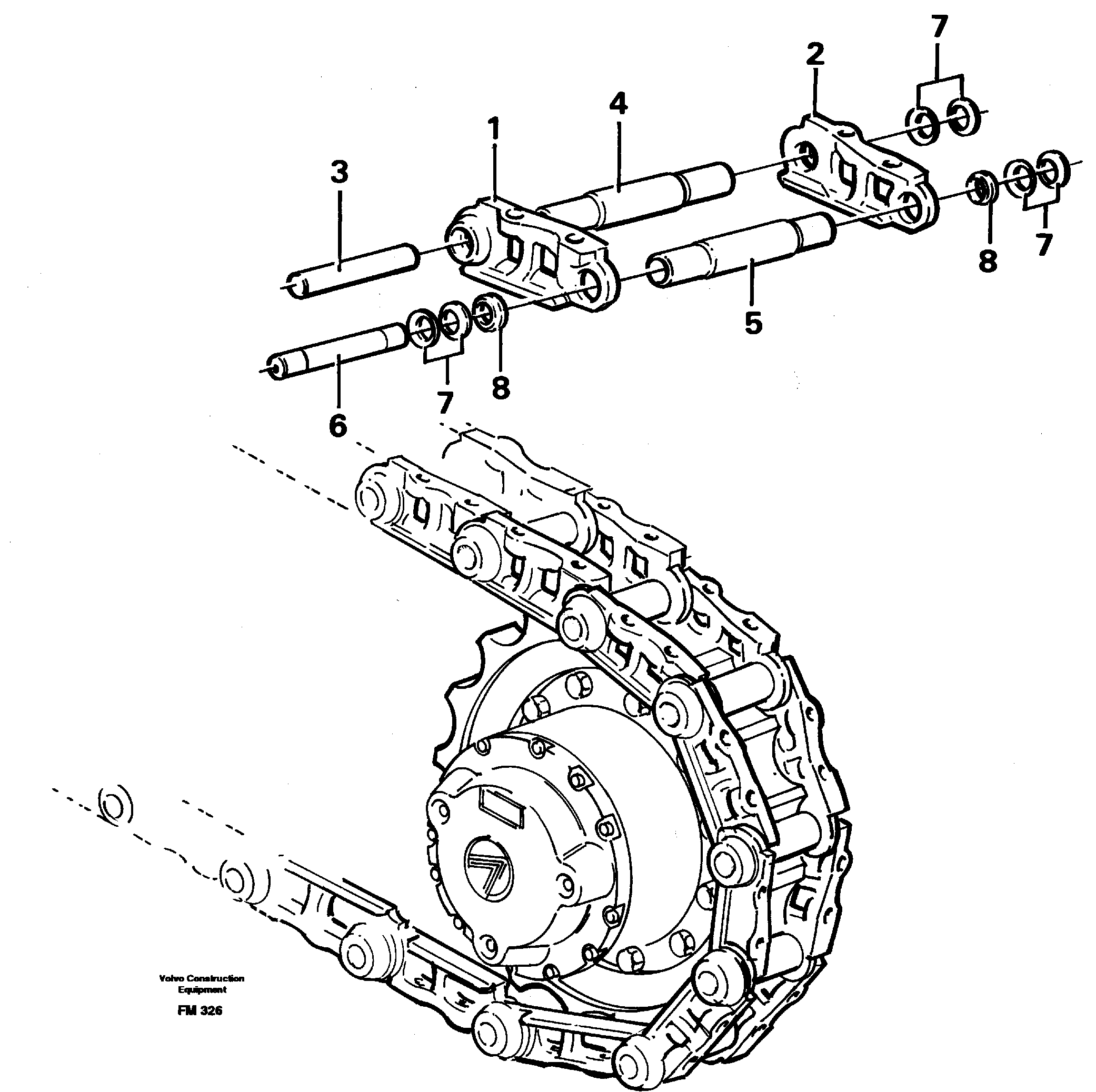 Схема запчастей Volvo EC650 - 29324 Гусеничная цепь EC650 ?KERMAN ?KERMAN EC650 SER NO - 538