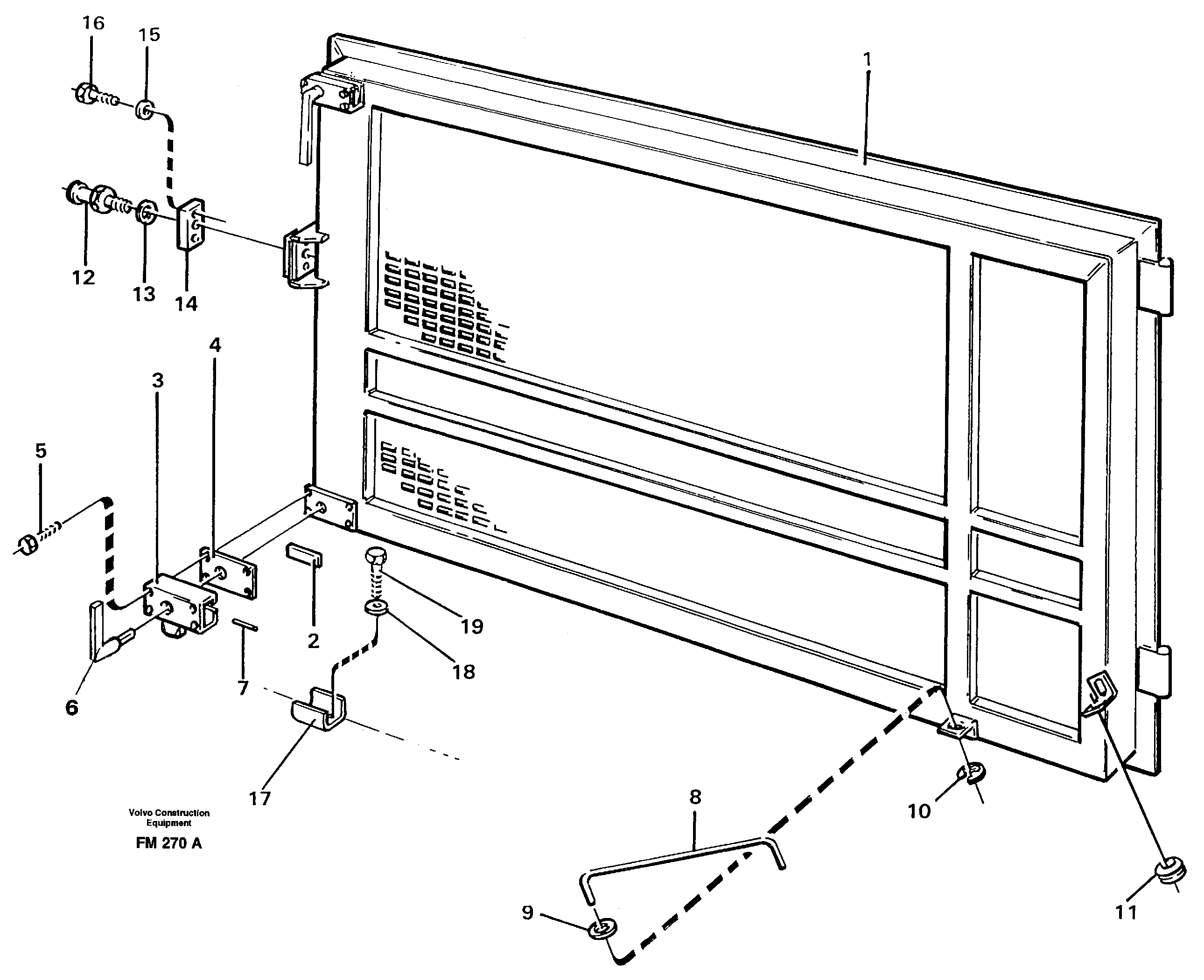 Схема запчастей Volvo EC650 - 33447 Door at hydraulic oil cooler EC650 ?KERMAN ?KERMAN EC650 SER NO - 538