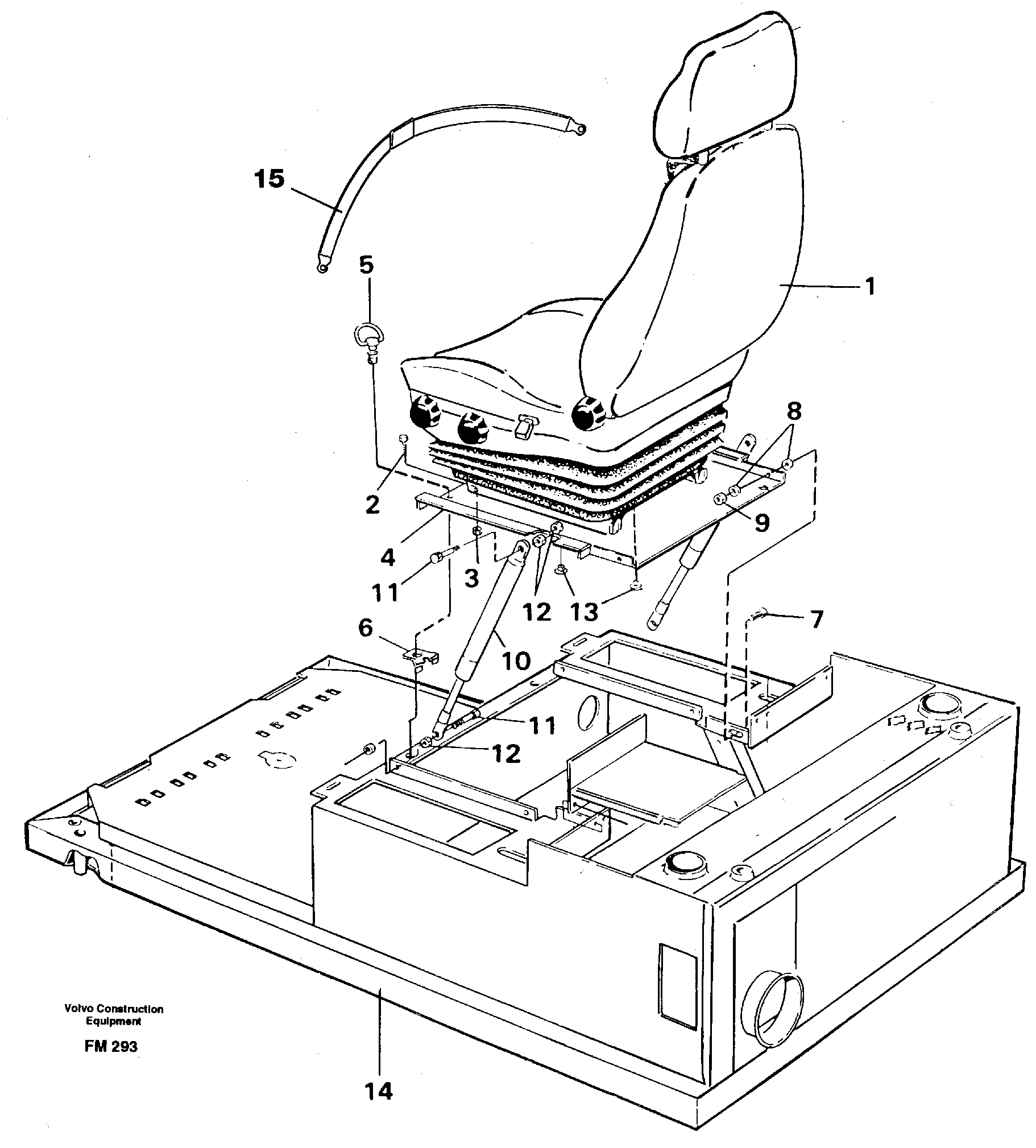 Схема запчастей Volvo EC650 - 33456 Drivers seat with fitting part EC650 ?KERMAN ?KERMAN EC650 SER NO - 538