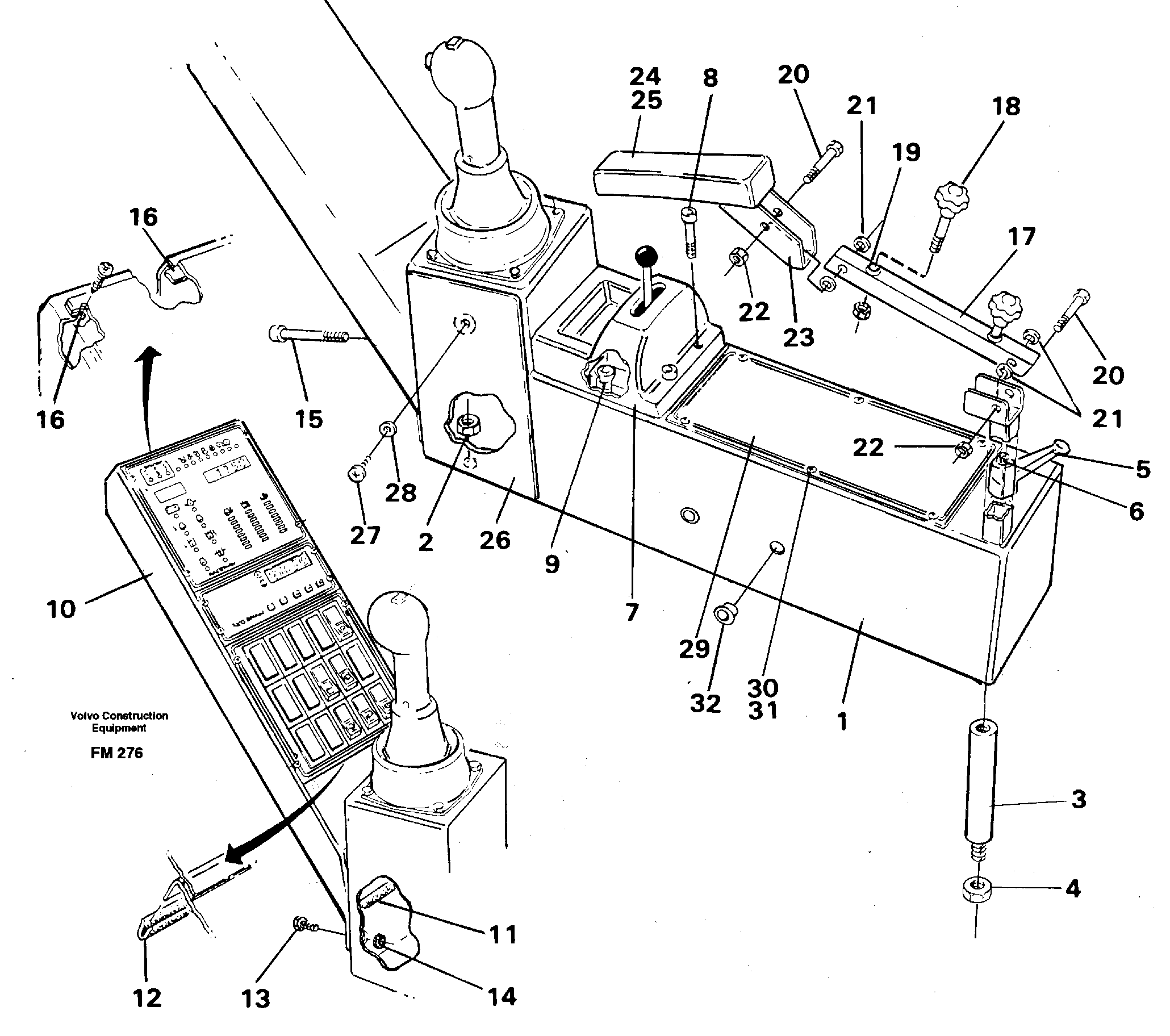 Схема запчастей Volvo EC650 - 27794 Side panel right EC650 ?KERMAN ?KERMAN EC650 SER NO - 538