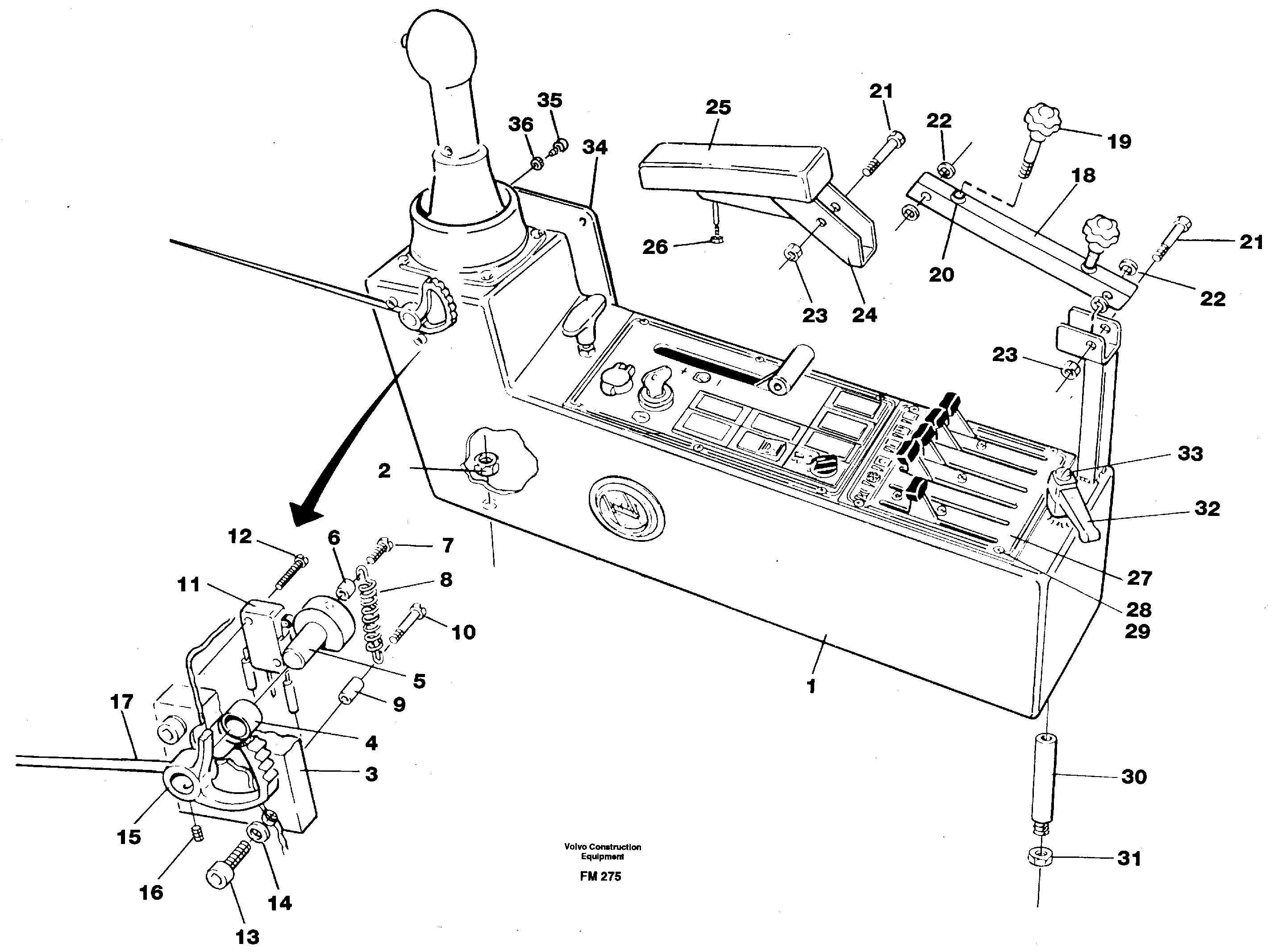 Схема запчастей Volvo EC650 - 33729 Side panel, left EC650 ?KERMAN ?KERMAN EC650 SER NO - 538