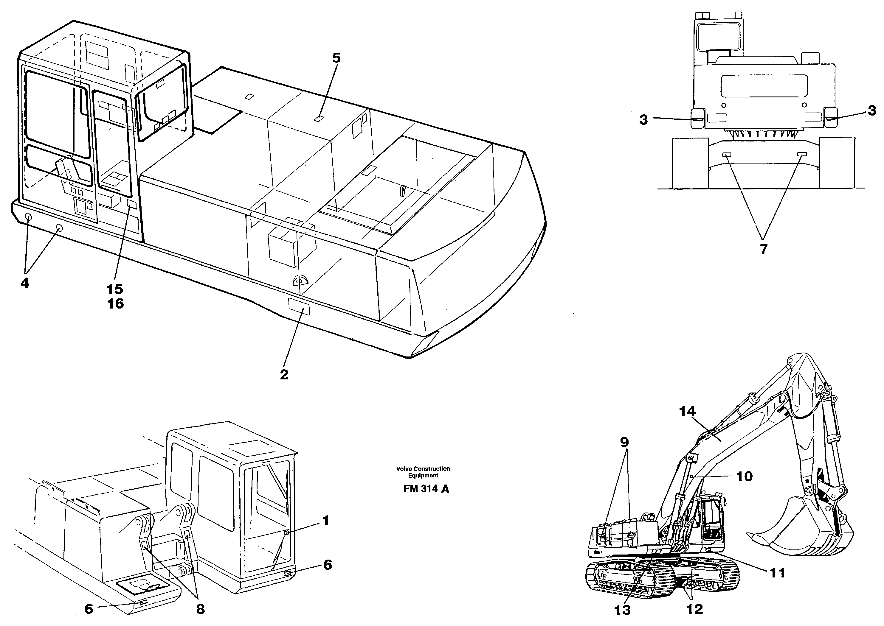 Схема запчастей Volvo EC650 - 27797 Sign plates and transfer,outer location EC650 ?KERMAN ?KERMAN EC650 SER NO - 538