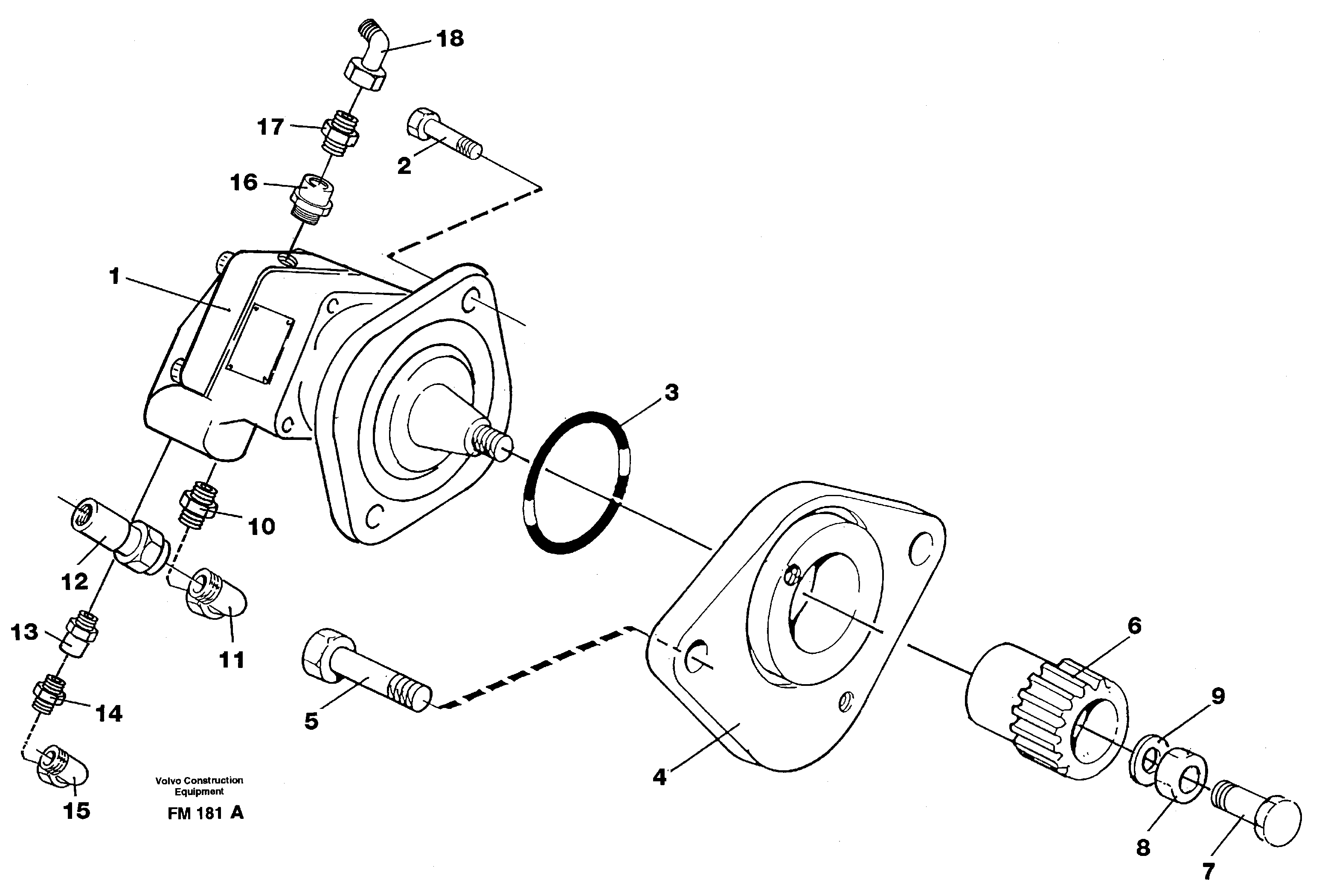 Схема запчастей Volvo EC650 - 100682 Fan pump, oil cooler EC650 ?KERMAN ?KERMAN EC650 SER NO - 538