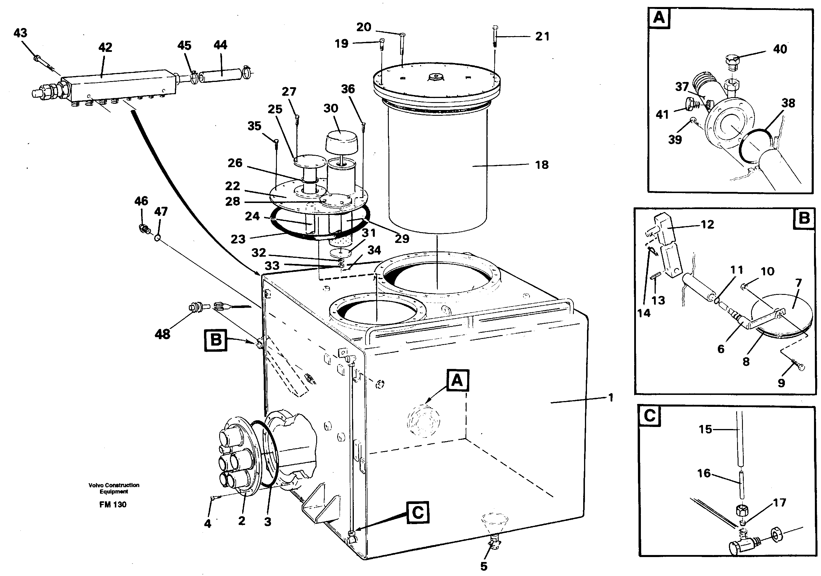 Схема запчастей Volvo EC650 - 105348 Гидробак EC650 ?KERMAN ?KERMAN EC650 SER NO - 538