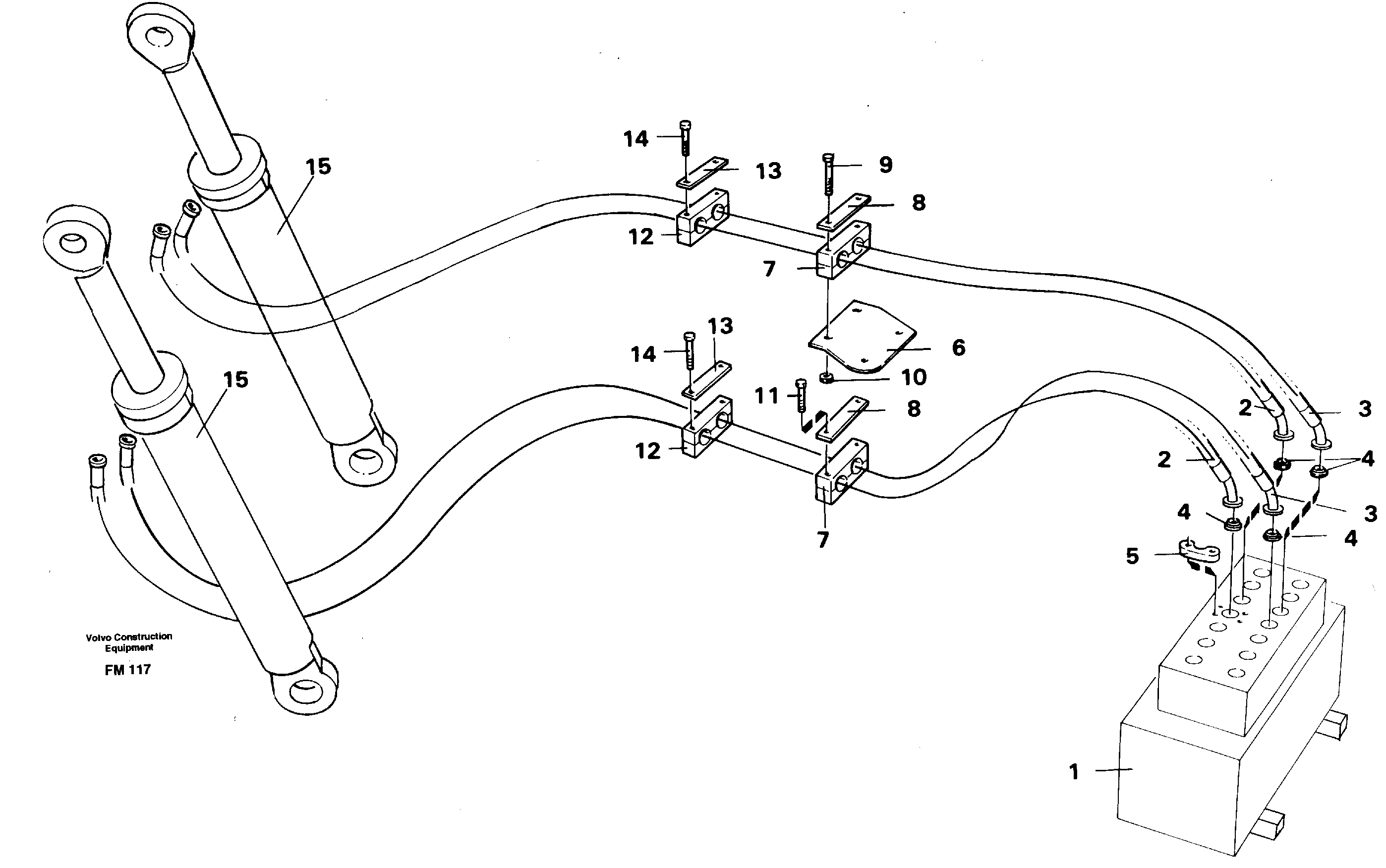 Схема запчастей Volvo EC650 - 26766 Hydraulic system, boom EC650 ?KERMAN ?KERMAN EC650 SER NO - 538