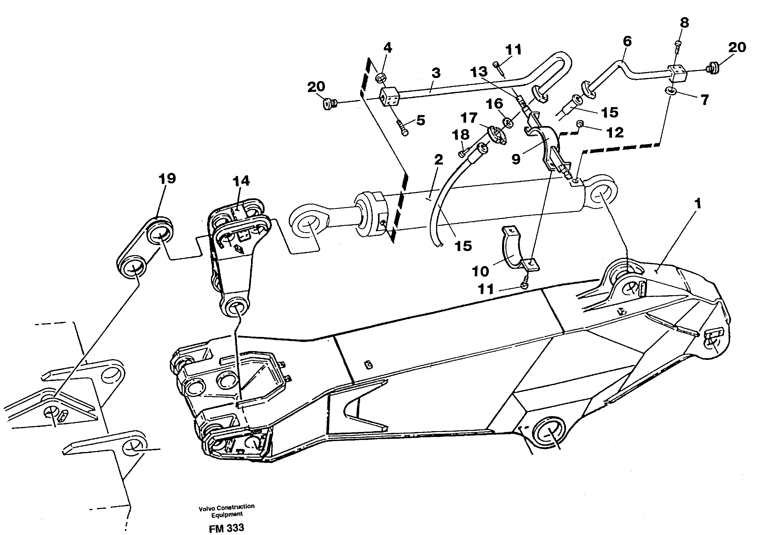 Схема запчастей Volvo EC650 - 26780 Hydraulic system, dipper arm M.e. 2,75m EC650 ?KERMAN ?KERMAN EC650 SER NO - 538