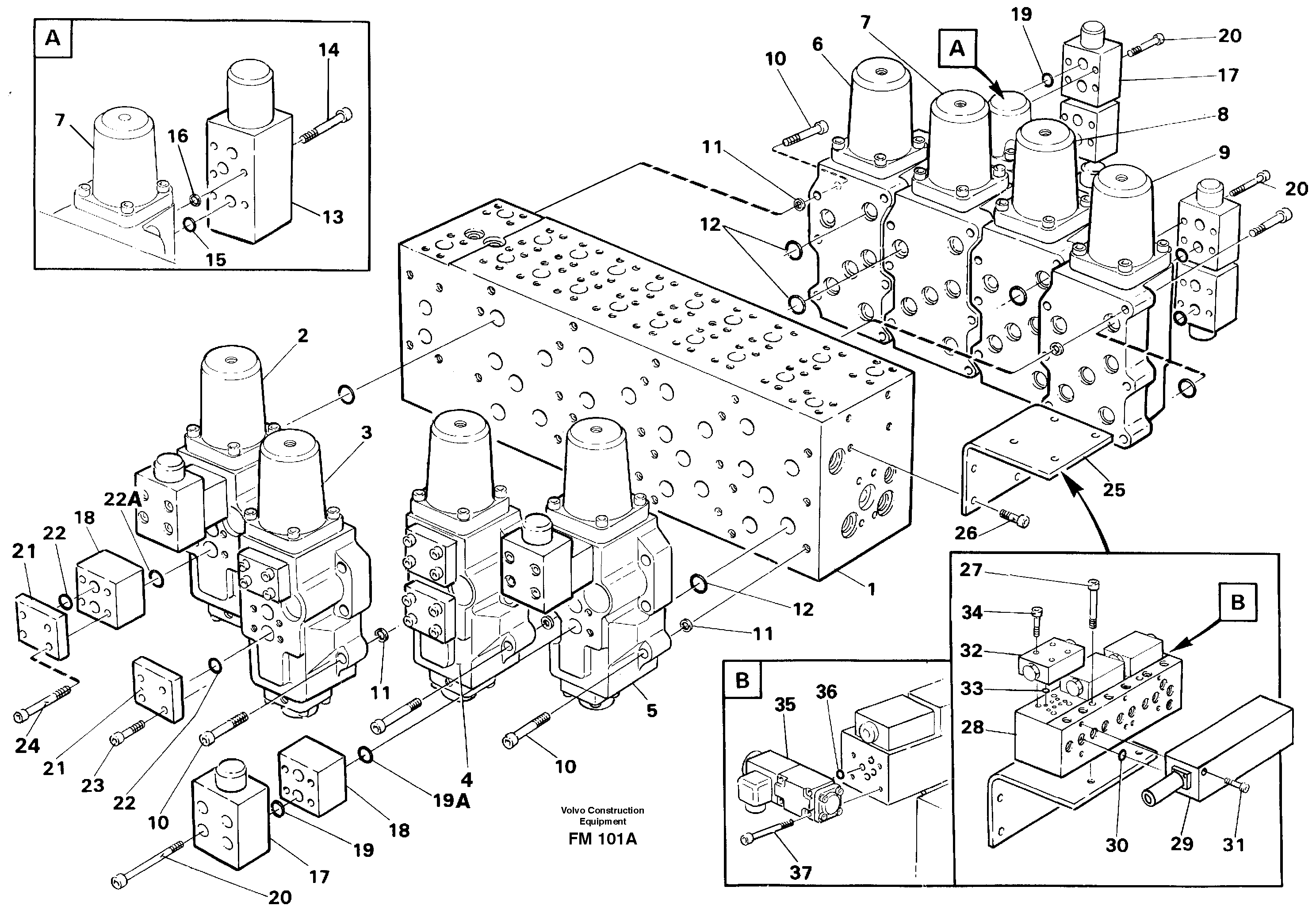 Схема запчастей Volvo EC650 - 26782 Main valve assembly, valves EC650 ?KERMAN ?KERMAN EC650 SER NO - 538