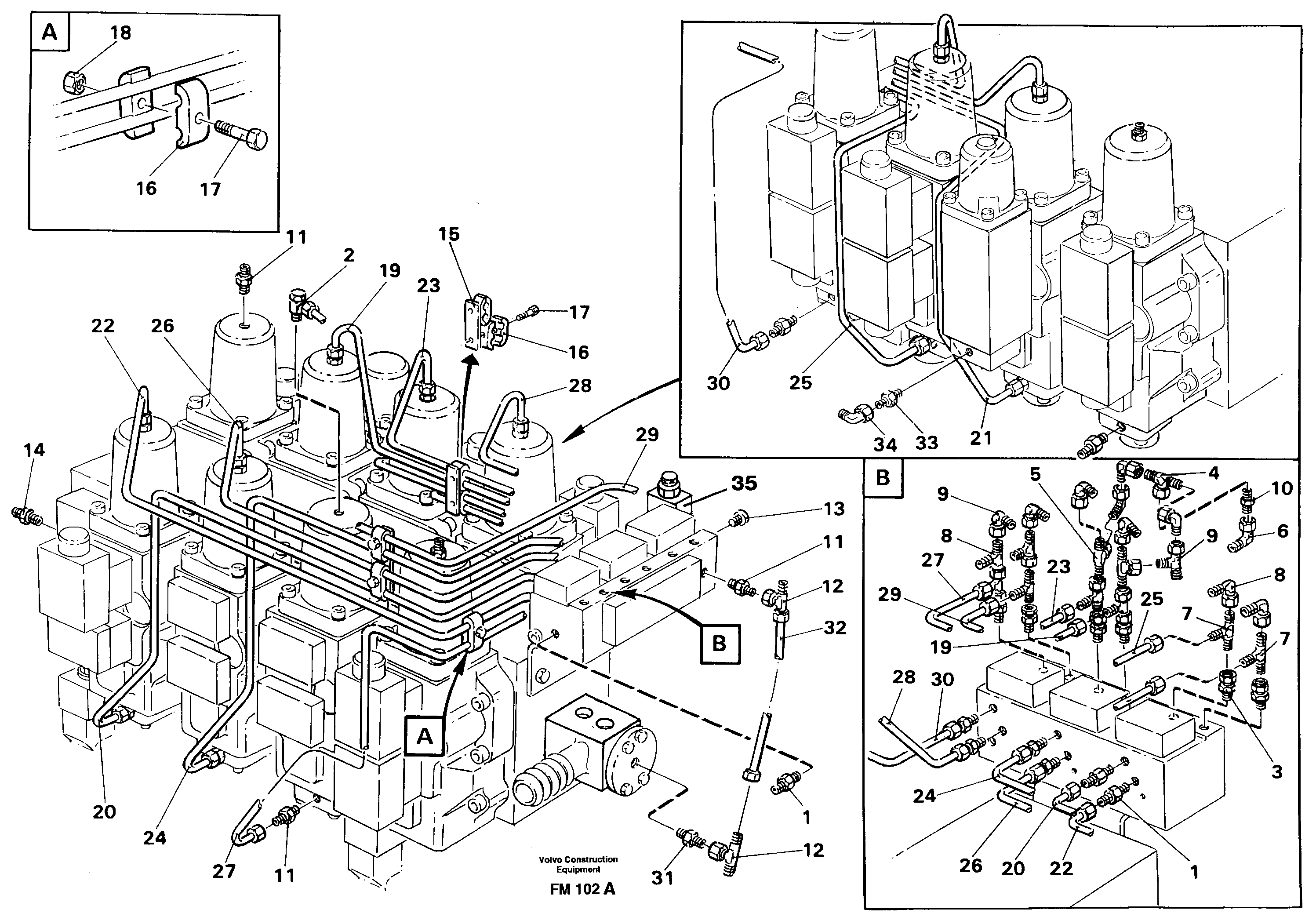 Схема запчастей Volvo EC650 - 26783 Main valve assembly, tubes connections EC650 ?KERMAN ?KERMAN EC650 SER NO - 538