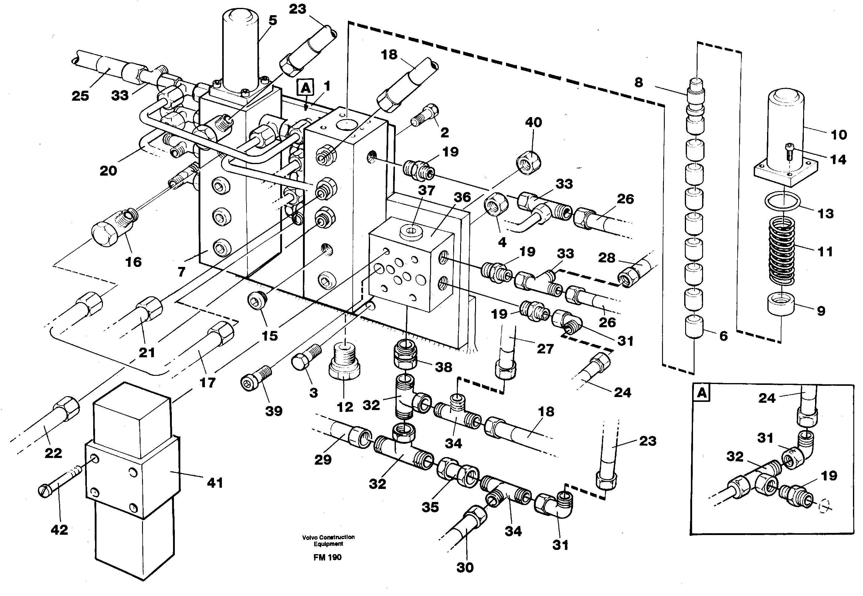 Схема запчастей Volvo EC650 - 26788 Control valves P2v P3v EC650 ?KERMAN ?KERMAN EC650 SER NO - 538