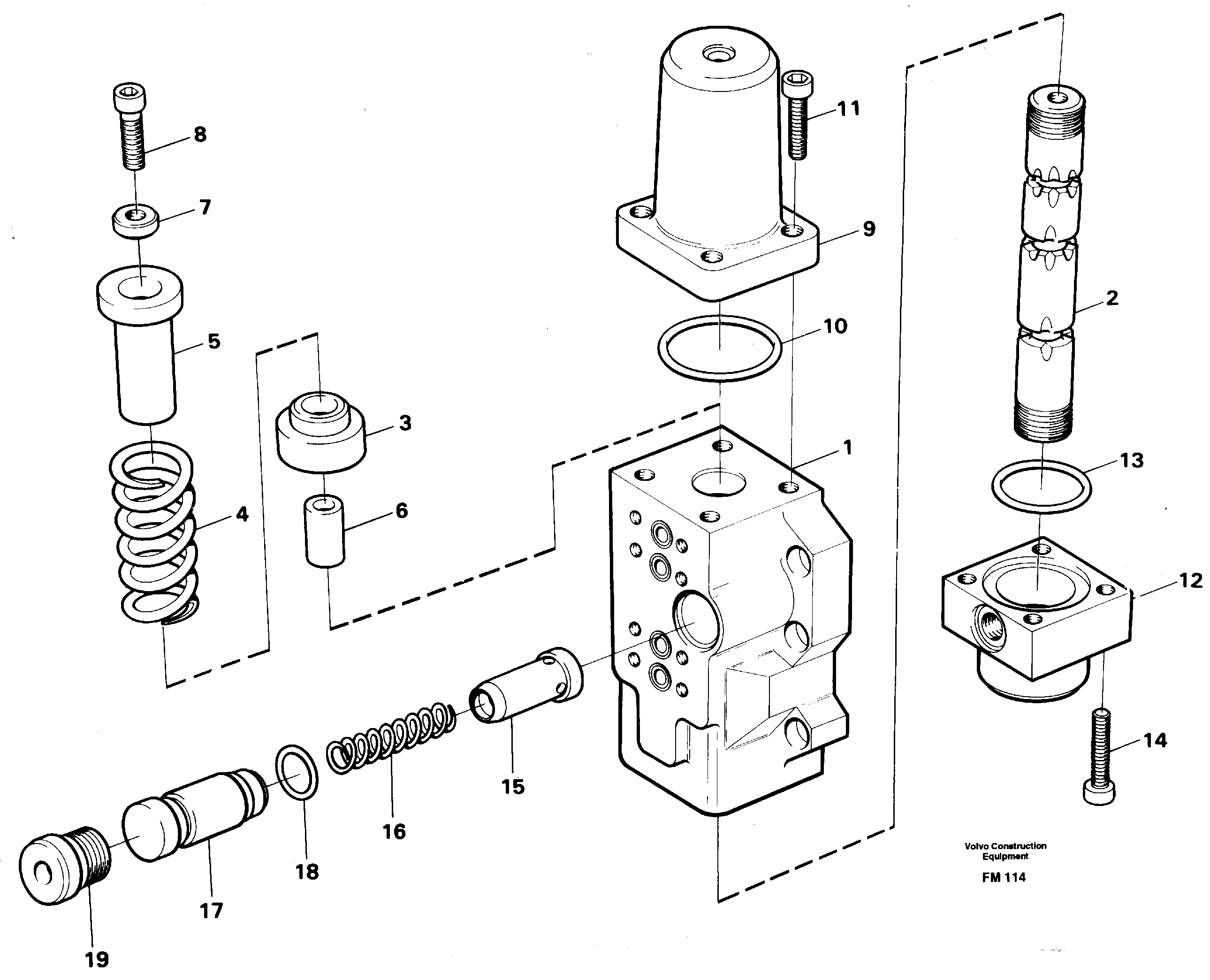 Схема запчастей Volvo EC650 - 4442 Fourway valve, boom secondary EC650 ?KERMAN ?KERMAN EC650 SER NO - 538