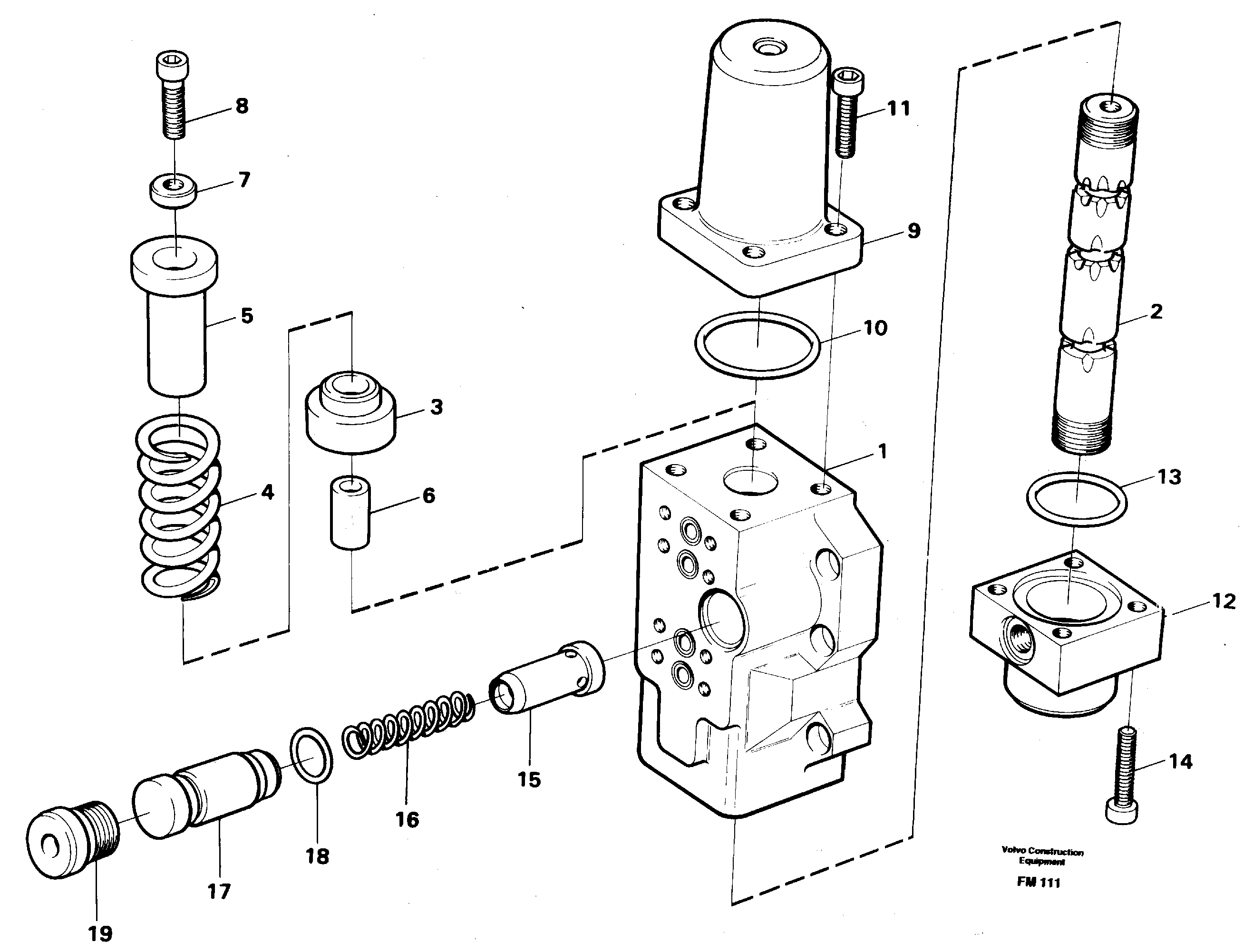 Схема запчастей Volvo EC650 - 4443 Fourway valve, bucket primary and secondary EC650 ?KERMAN ?KERMAN EC650 SER NO - 538