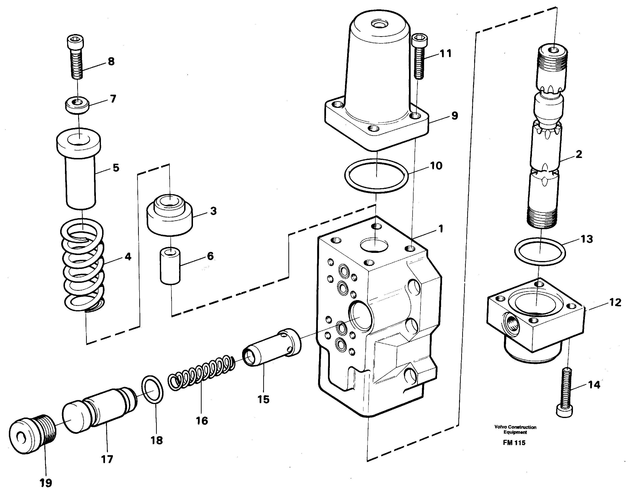 Схема запчастей Volvo EC650 - 58657 Fourway valve, transport primary and secondary EC650 ?KERMAN ?KERMAN EC650 SER NO - 538