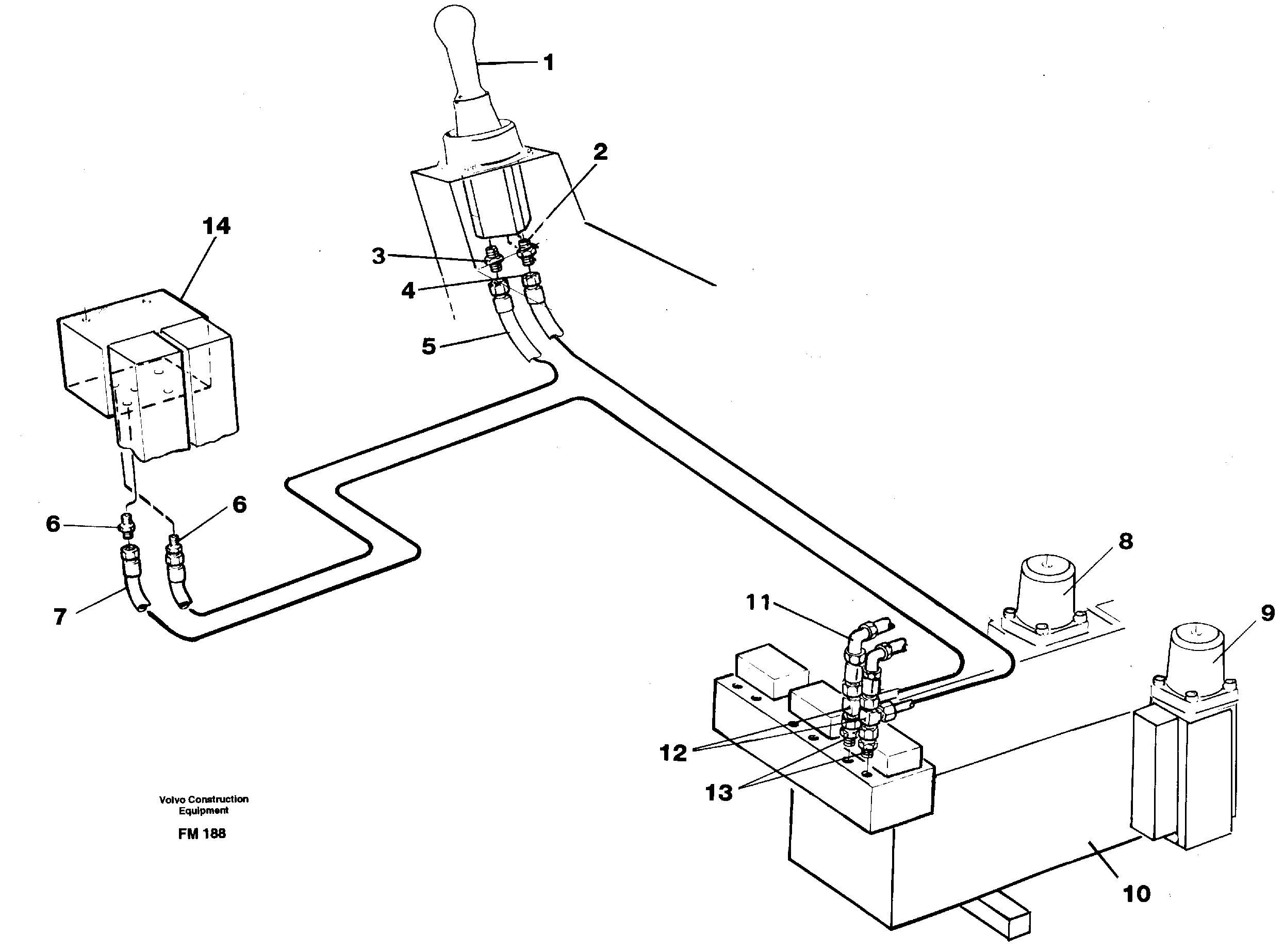 Схема запчастей Volvo EC650 - 26794 Servo hydraulics, dipper arm EC650 ?KERMAN ?KERMAN EC650 SER NO - 538