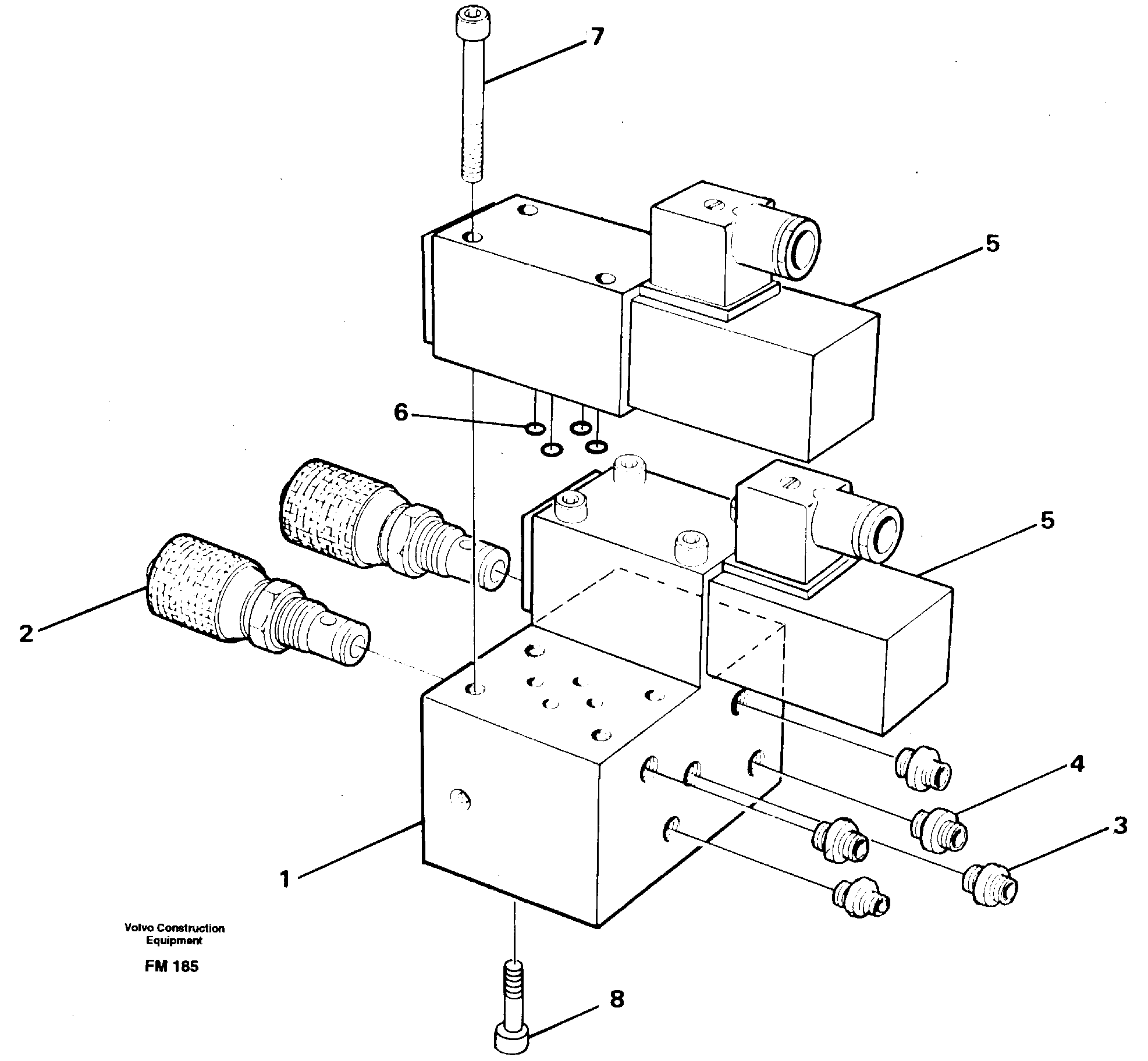 Схема запчастей Volvo EC650 - 31418 Control block for end position damp EC650 ?KERMAN ?KERMAN EC650 SER NO - 538