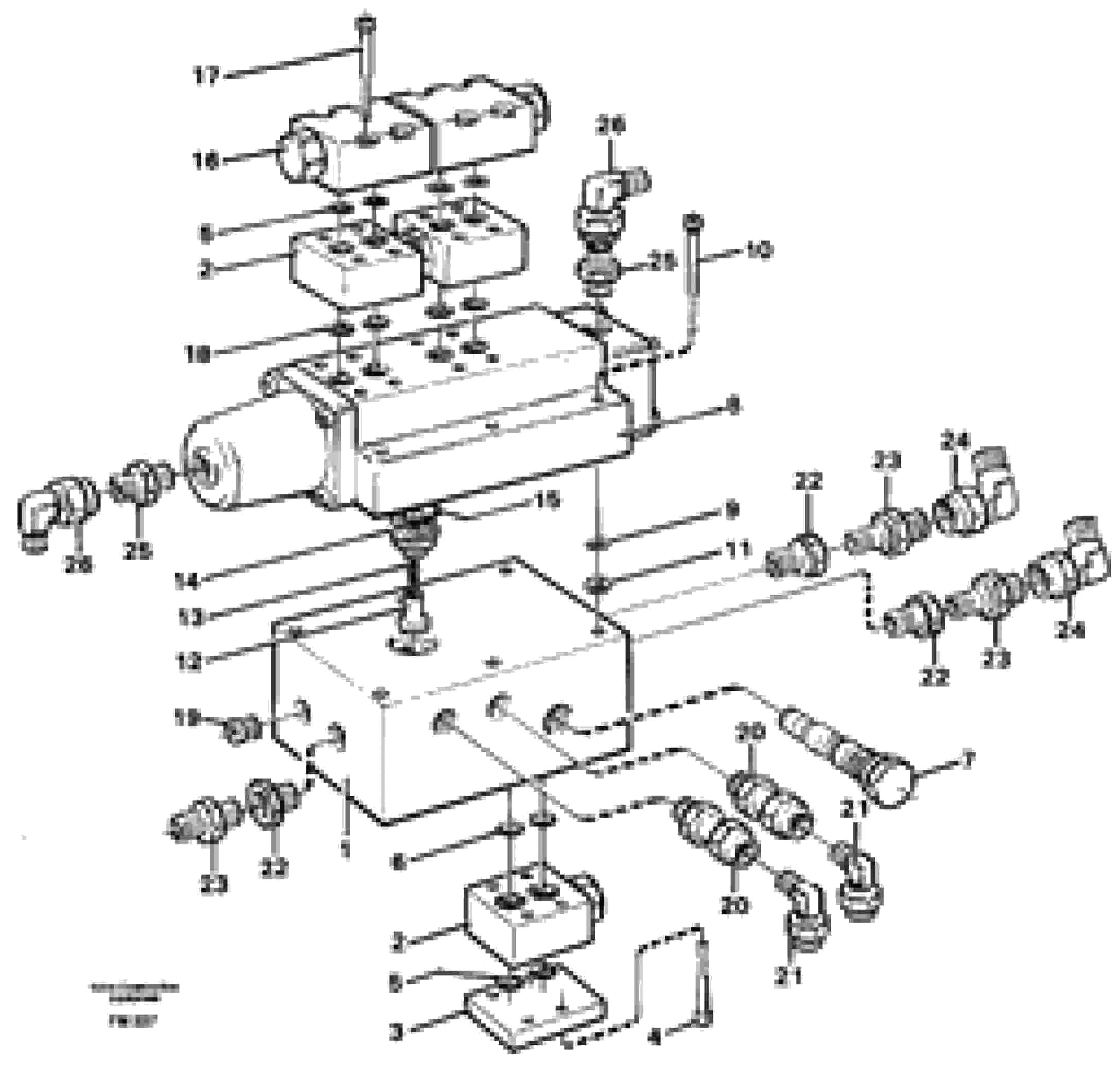 Схема запчастей Volvo EC650 - 27472 Valve-block rotating equipment EC650 ?KERMAN ?KERMAN EC650 SER NO - 538