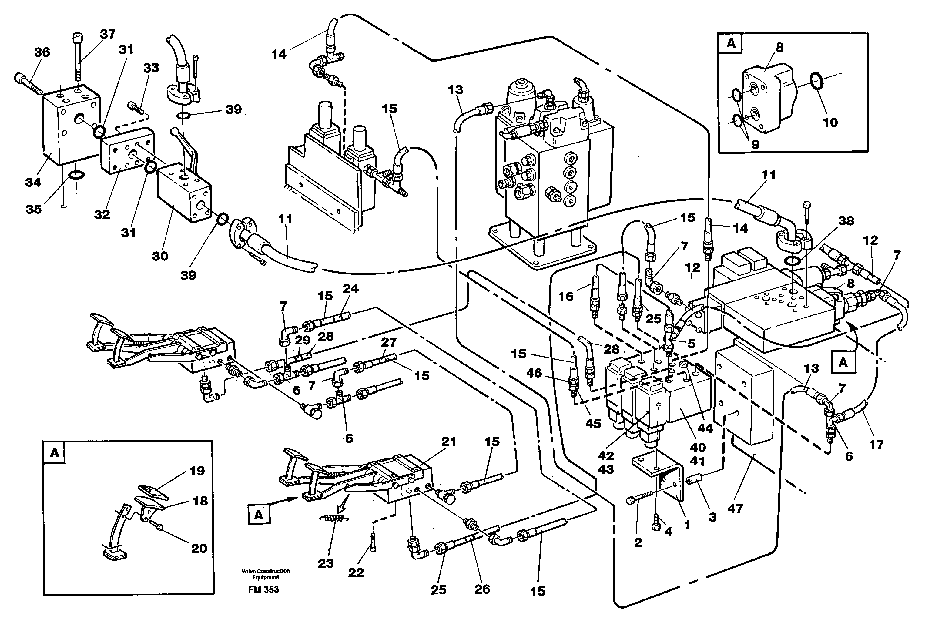 Схема запчастей Volvo EC650 - 27490 Shears/hammer hydraulics in base maschine EC650 ?KERMAN ?KERMAN EC650 SER NO - 538