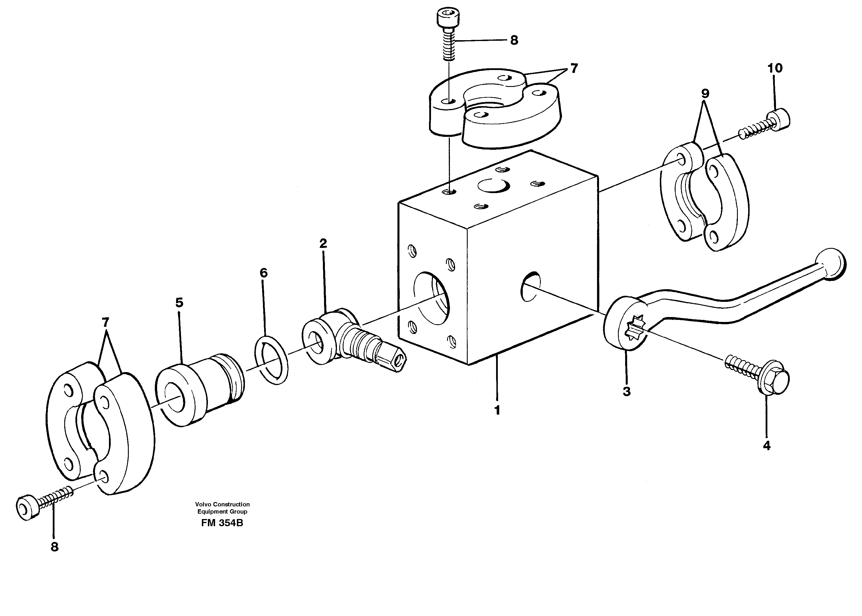 Схема запчастей Volvo EC650 - 27491 Ball valve for shears/ hammer equipment EC650 ?KERMAN ?KERMAN EC650 SER NO - 538