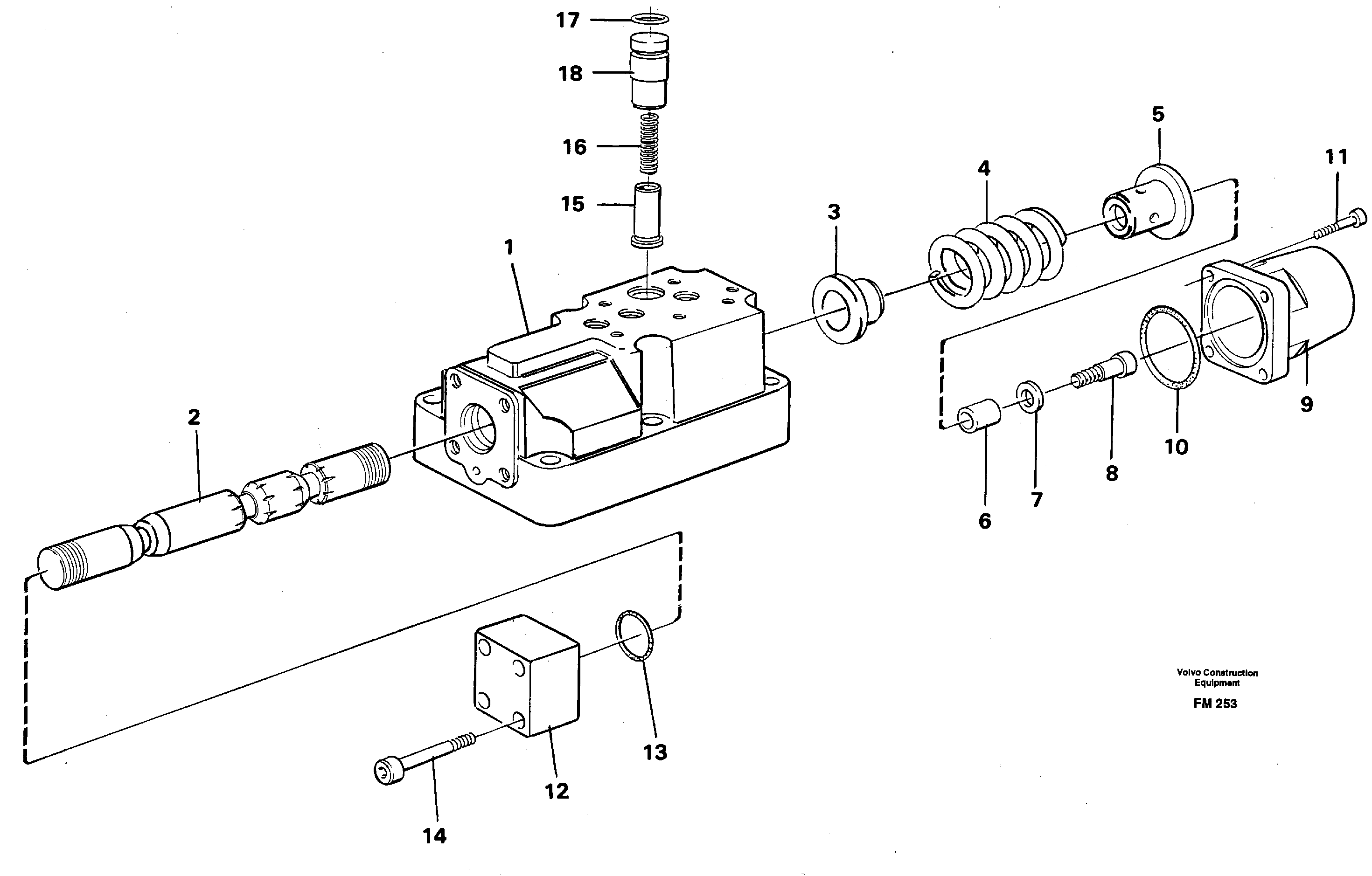 Схема запчастей Volvo EC650 - 3677 Four-way valve EC650 ?KERMAN ?KERMAN EC650 SER NO - 538