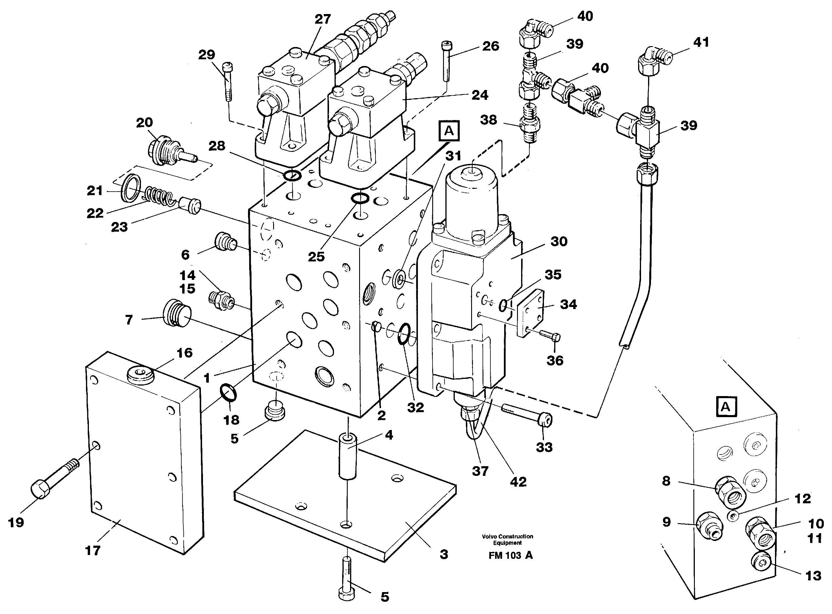 Схема запчастей Volvo EC650 - 27499 Slew valve assembly EC650 ?KERMAN ?KERMAN EC650 SER NO - 538