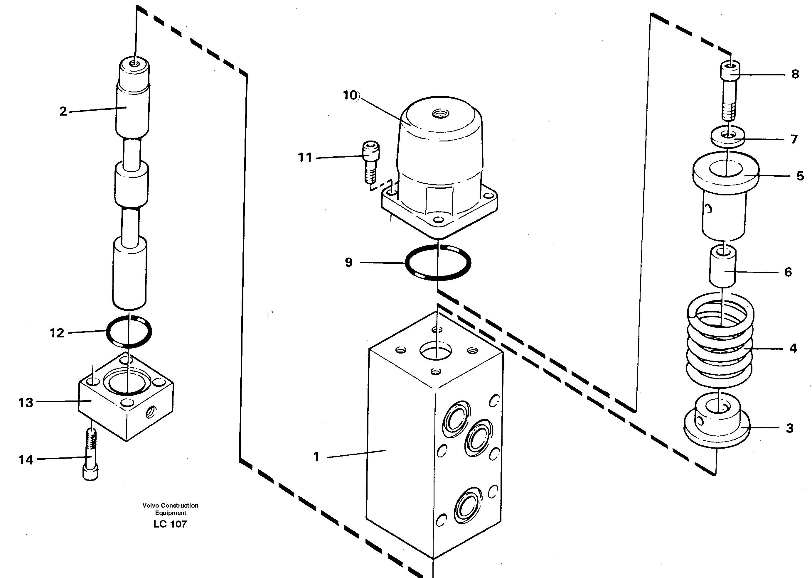 Схема запчастей Volvo EC650 - 25824 Float position valve EC650 SER NO 539-618