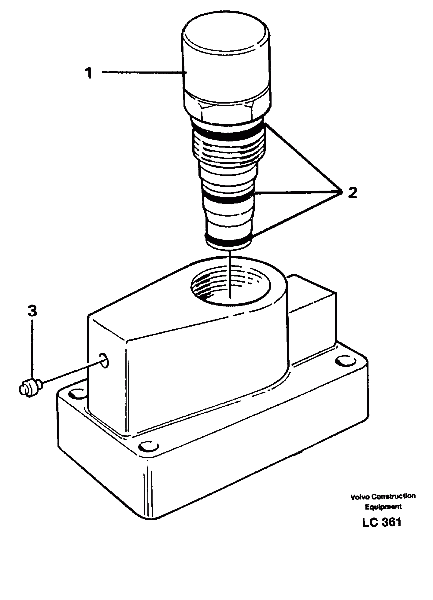 Схема запчастей Volvo EC650 - 25826 Pressure limiting valve EC650 SER NO 539-618