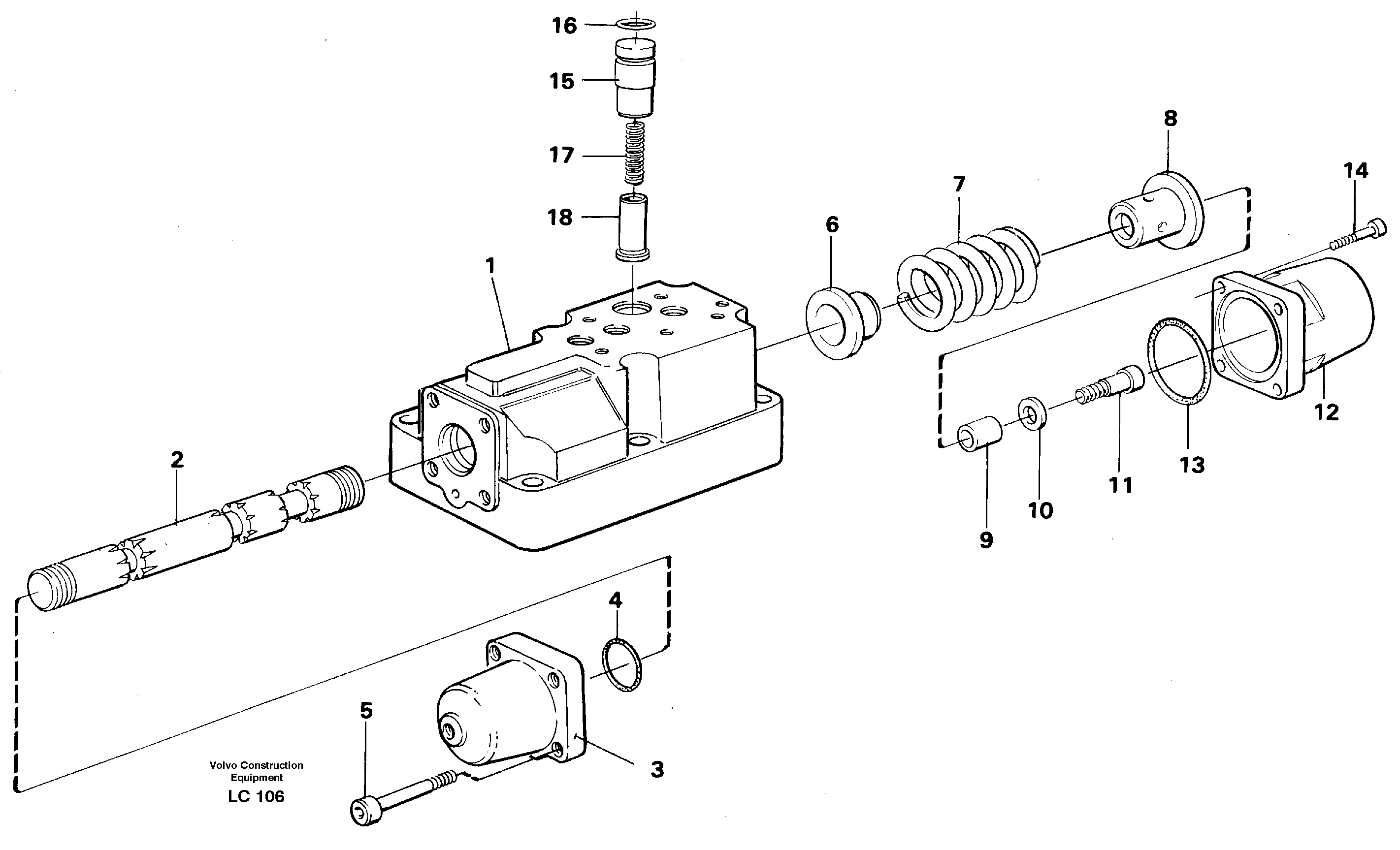 Схема запчастей Volvo EC650 - 25827 Four-way valve EC650 SER NO 539-618