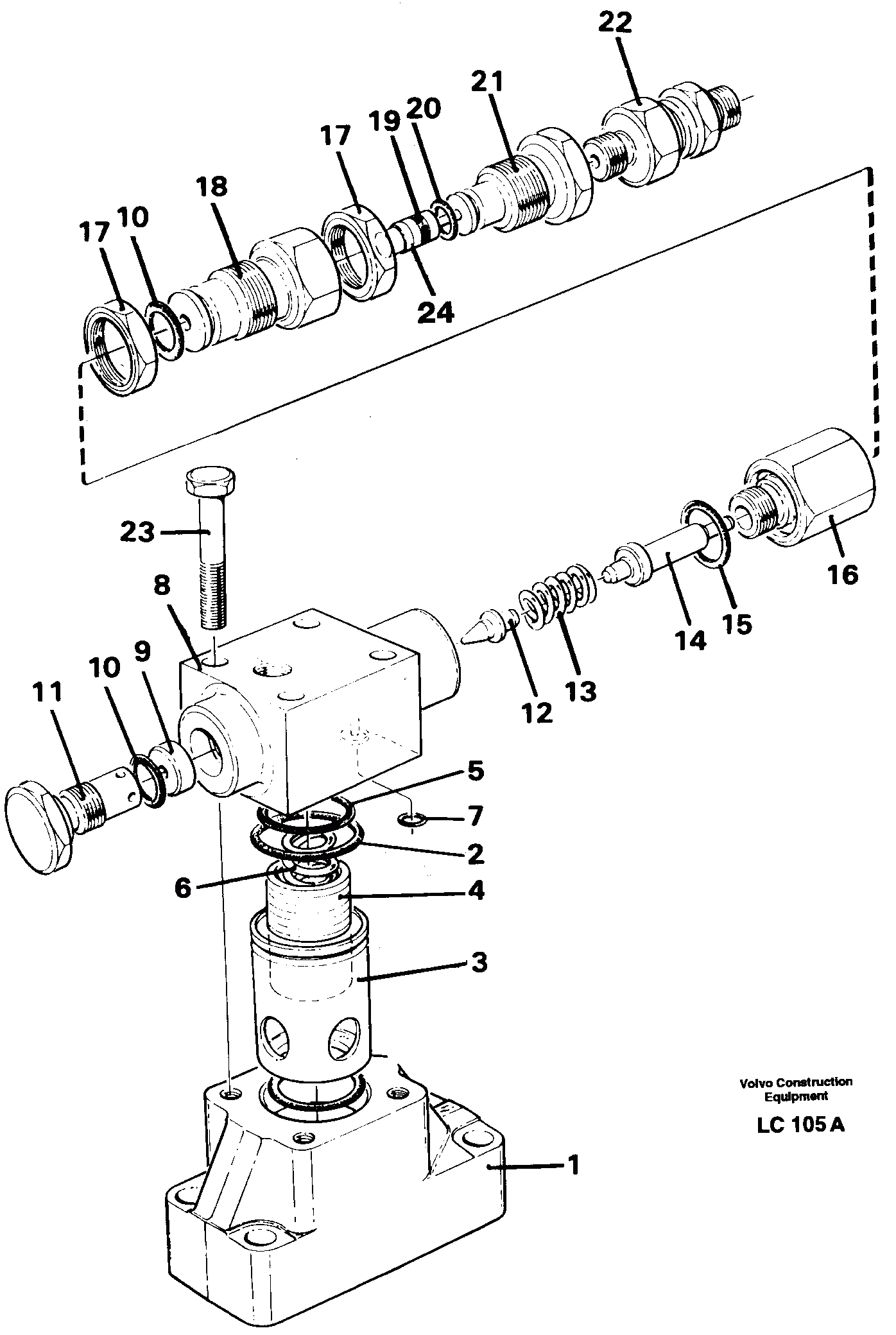 Схема запчастей Volvo EC650 - 30111 Pressure limiting valve EC650 SER NO 539-618