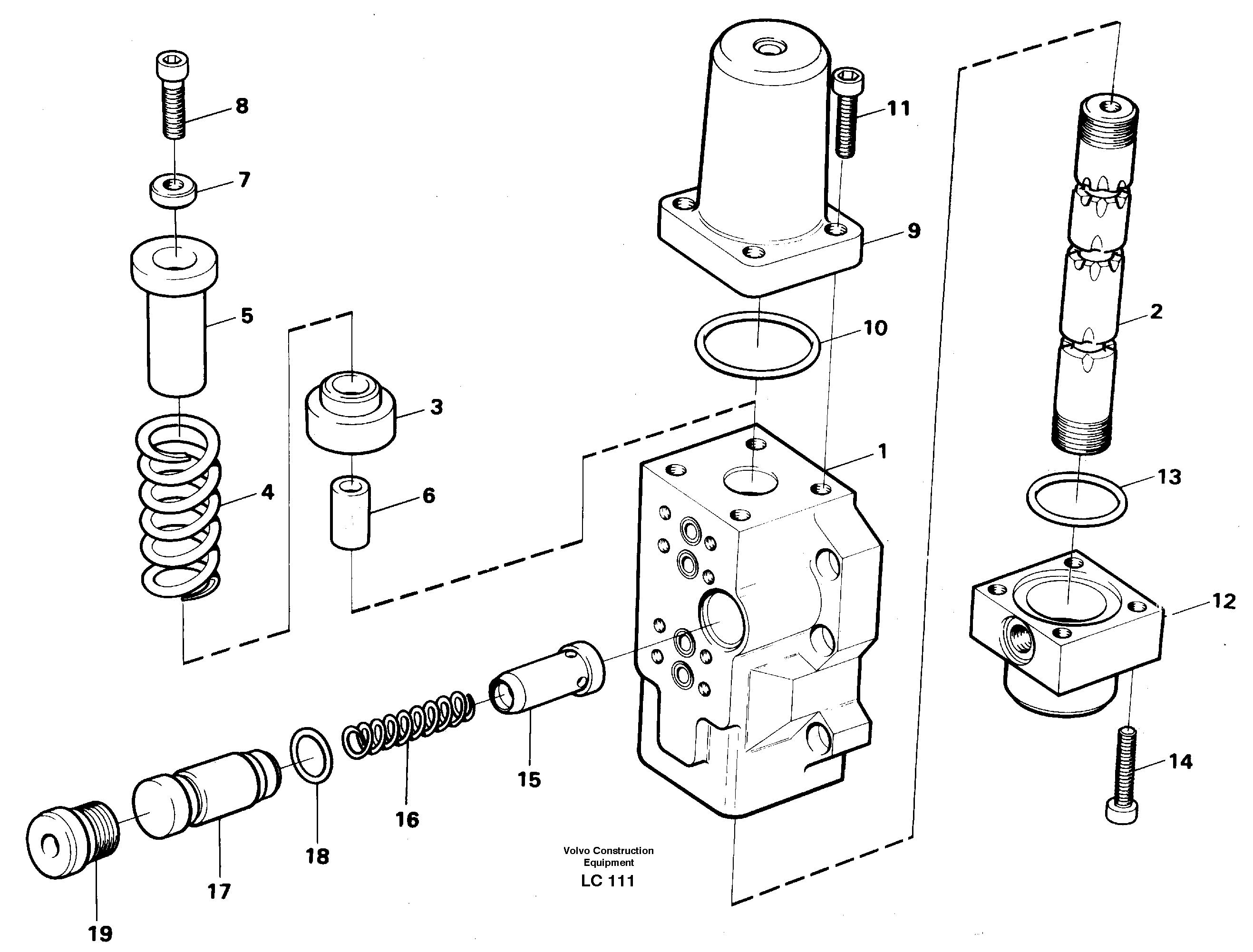 Схема запчастей Volvo EC650 - 58682 Fourway valve, bucket primary and secondary EC650 SER NO 539-618