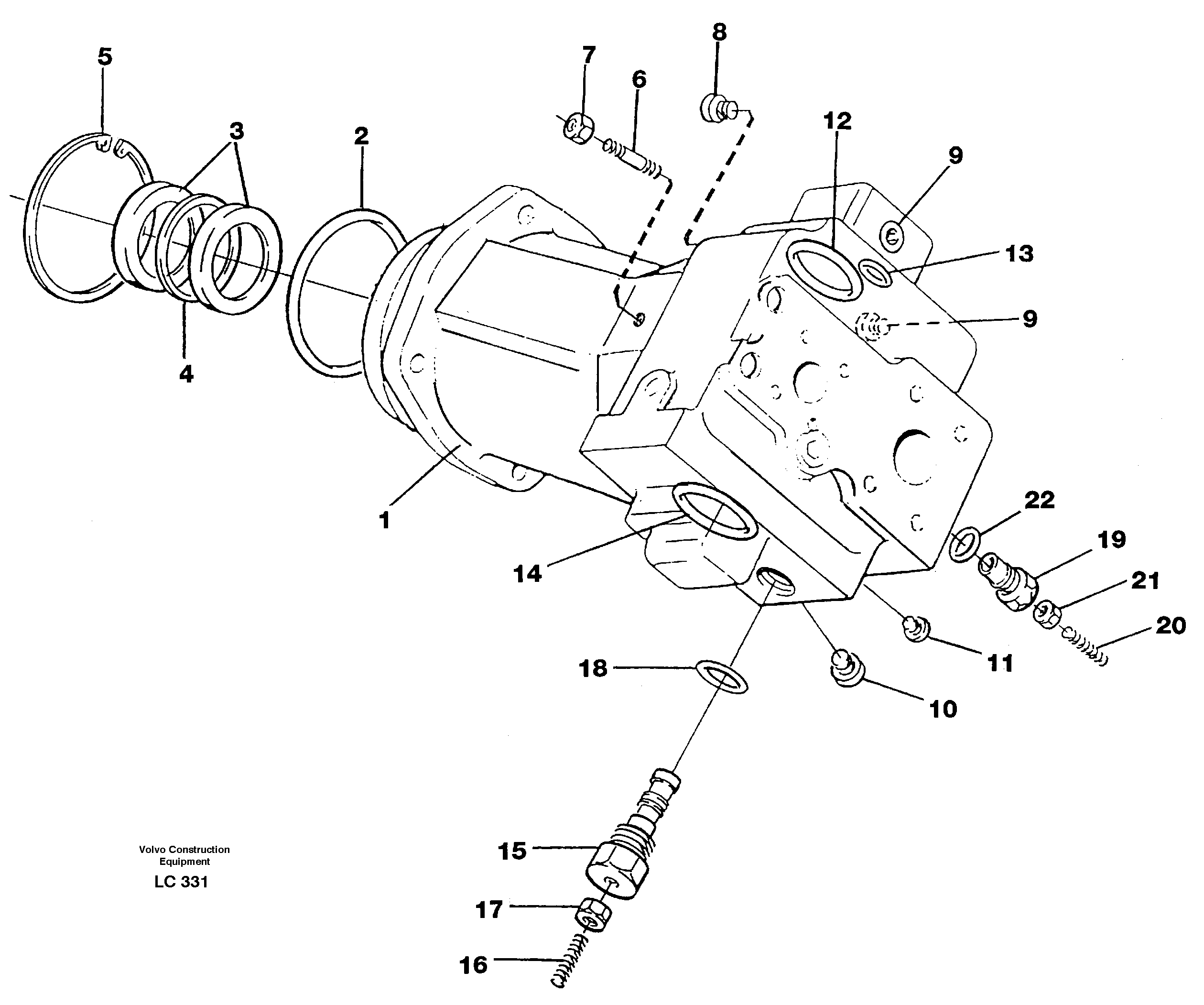 Схема запчастей Volvo EC650 - 17242 Гидронасос (основной насос) EC650 SER NO 539-618