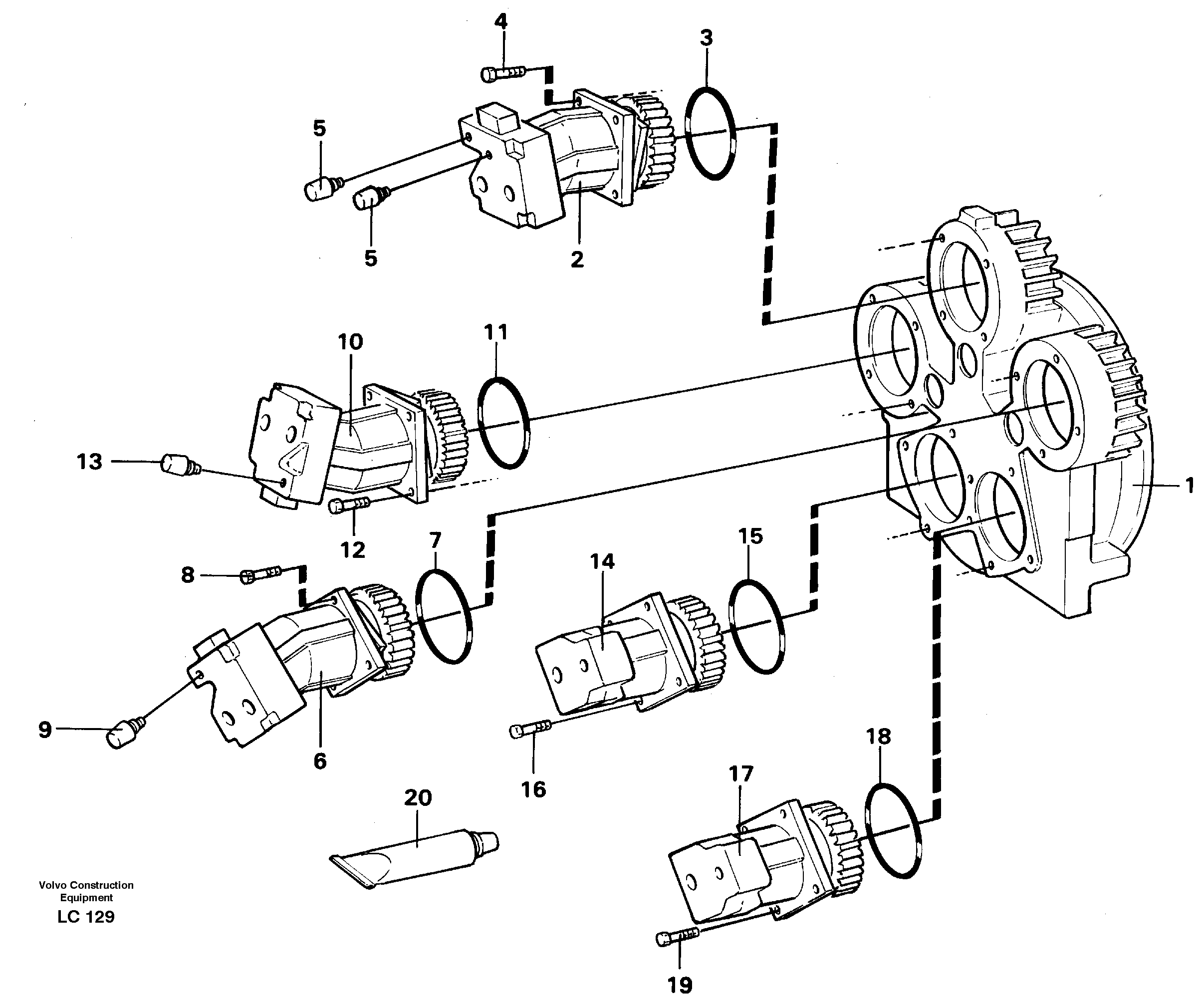 Схема запчастей Volvo EC650 - 85668 Pump installation EC650 SER NO 539-618