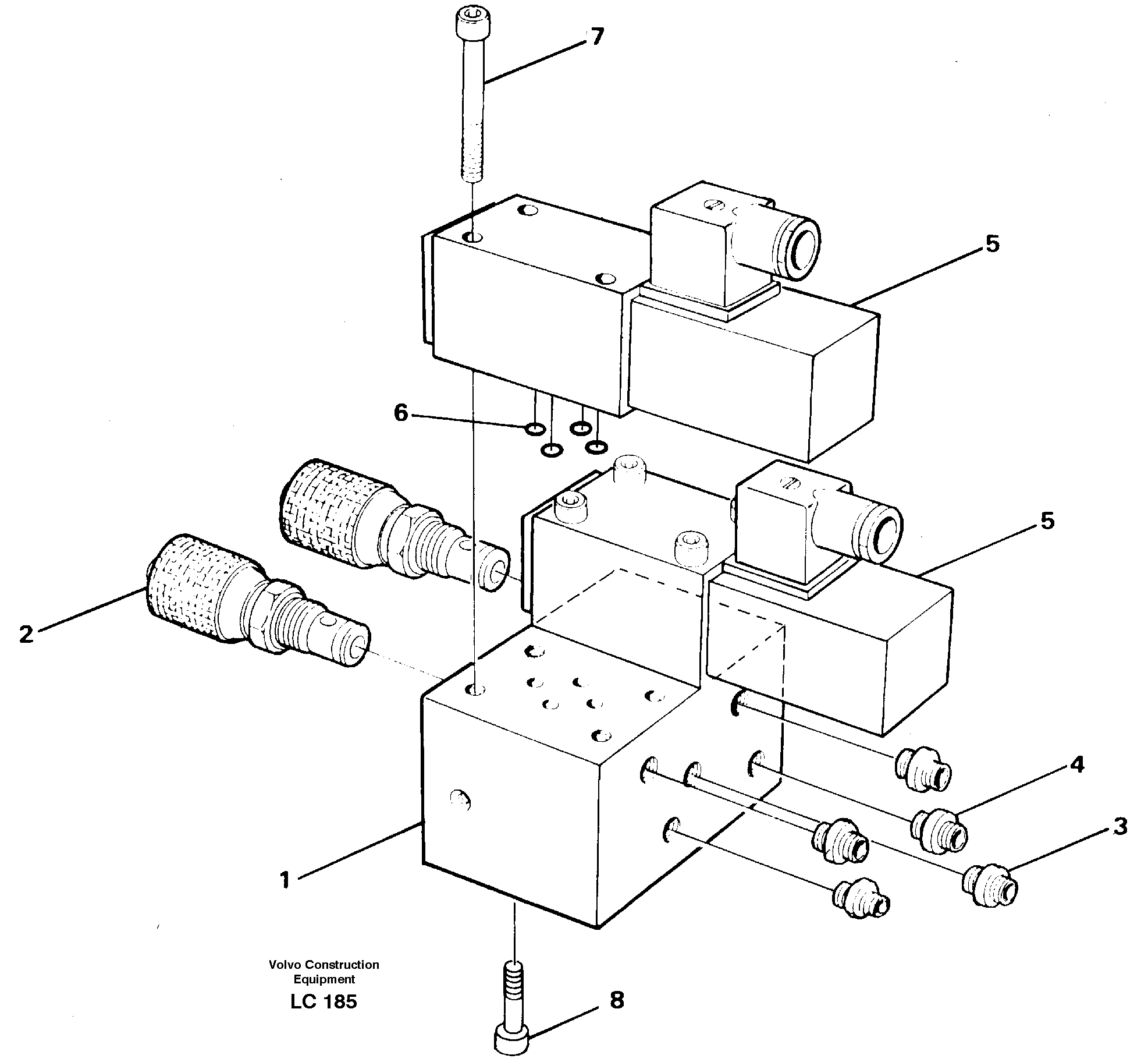 Схема запчастей Volvo EC650 - 26759 Control block for end position damp EC650 SER NO 539-618