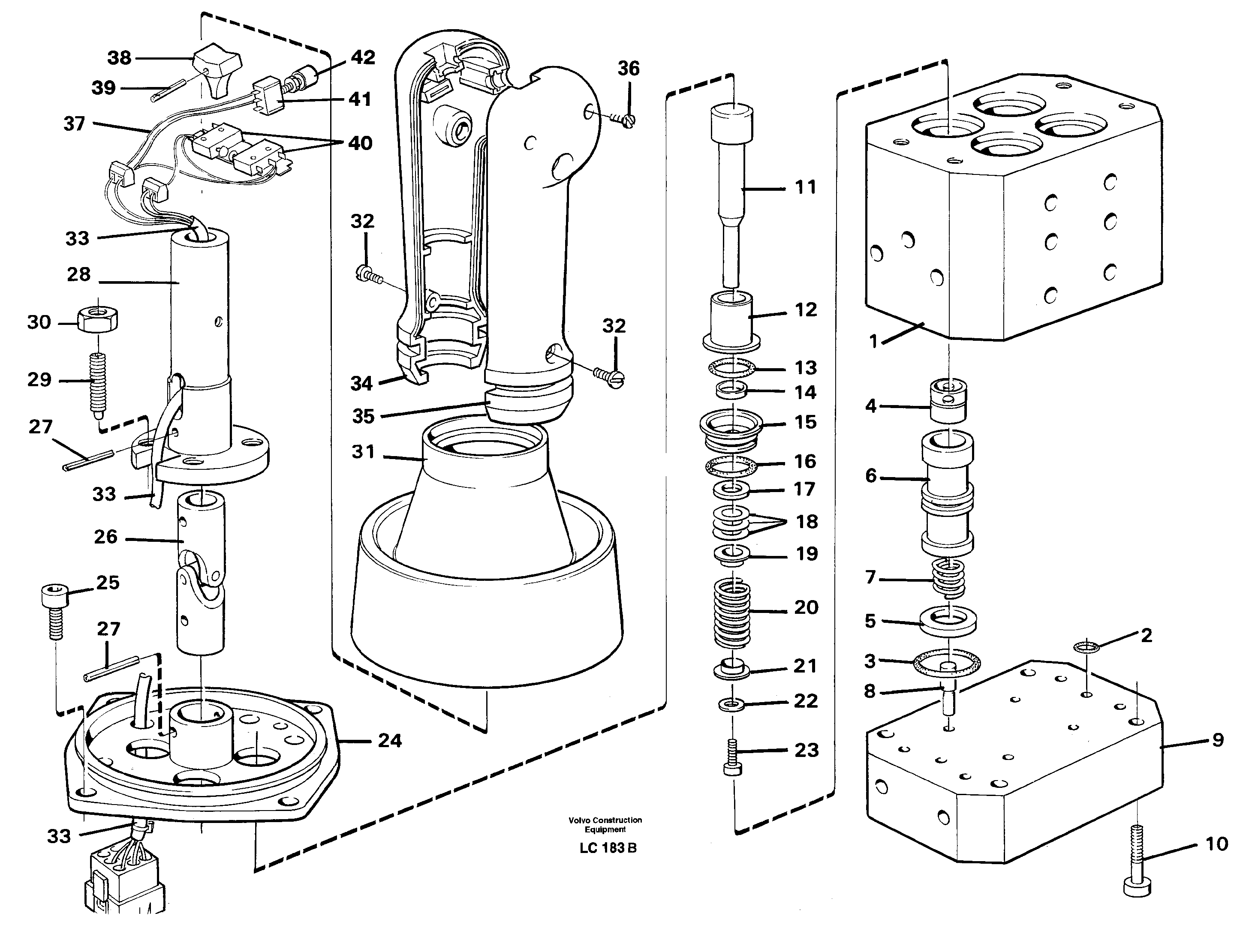 Схема запчастей Volvo EC650 - 29288 Control pressure valve EC650 SER NO 539-618