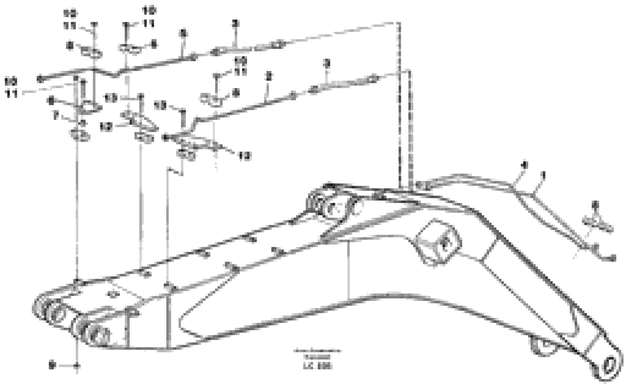 Схема запчастей Volvo EC650 - 32987 Slope bucket and grapple hydraulics on boom, 6.6 M EC650 SER NO 539-618