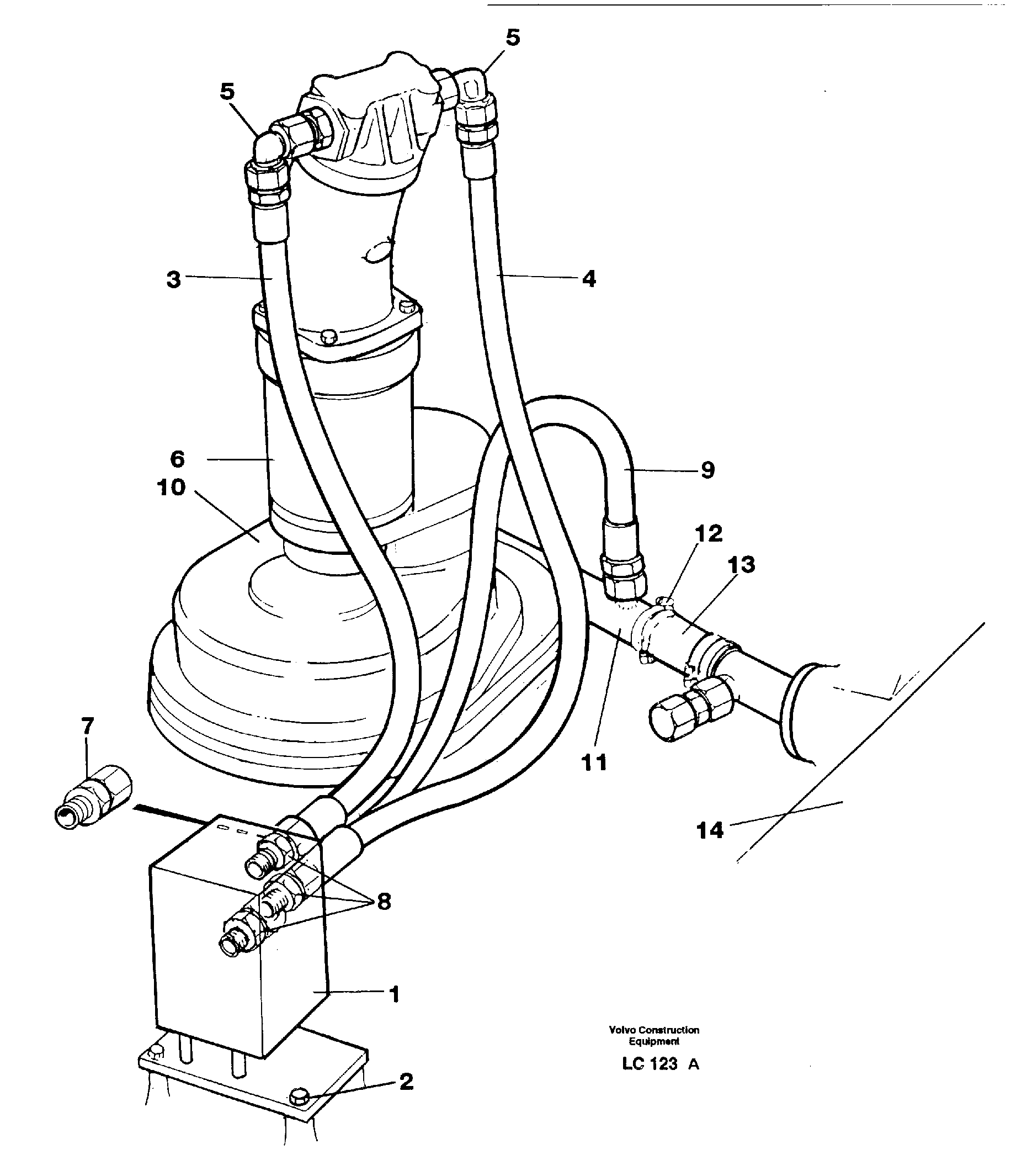 Схема запчастей Volvo EC650 - 28890 Hydraulic system, slewing EC650 SER NO 539-618