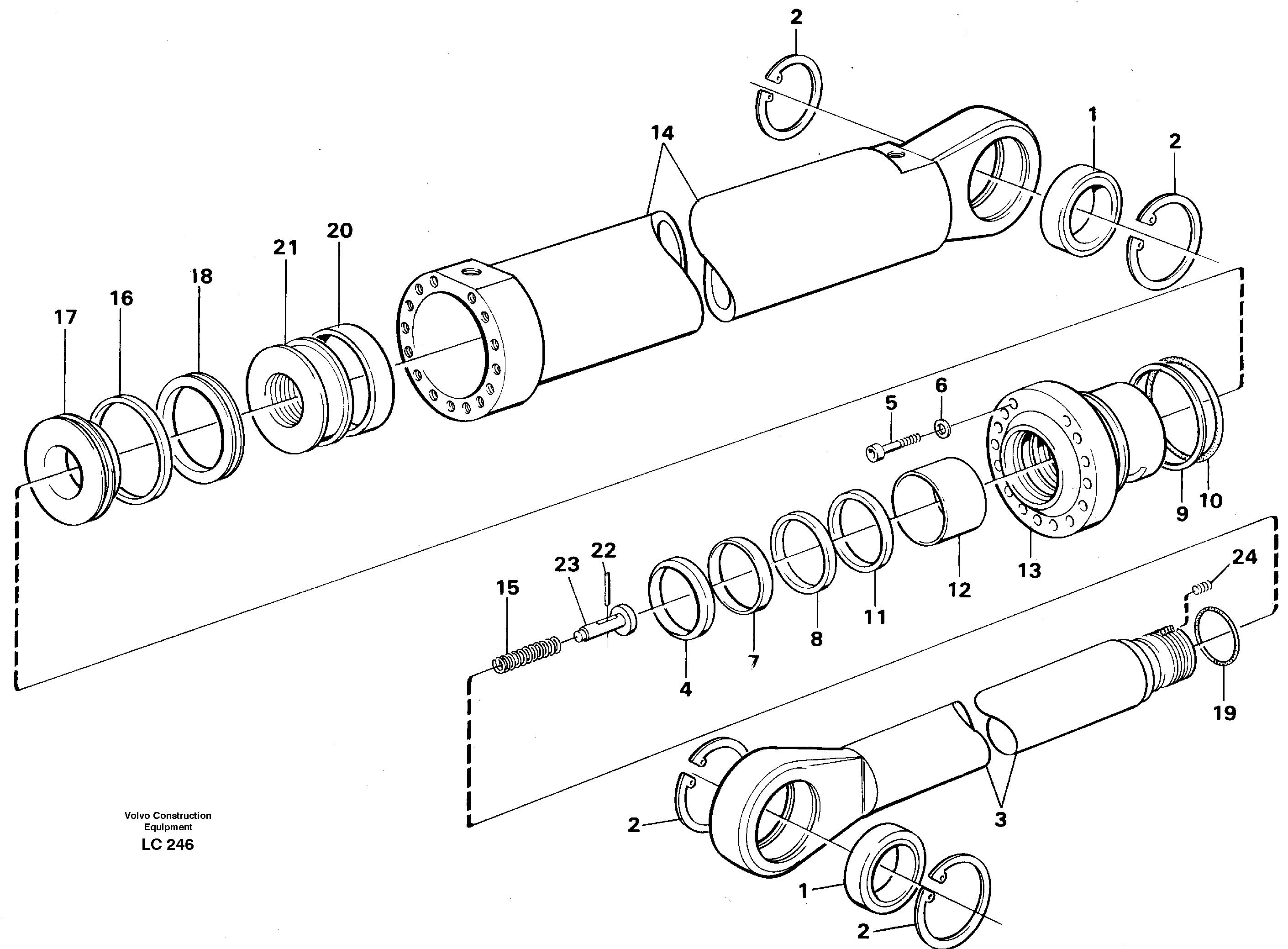 Схема запчастей Volvo EC650 - 68734 Цилиндр ковша EC650 SER NO 539-618